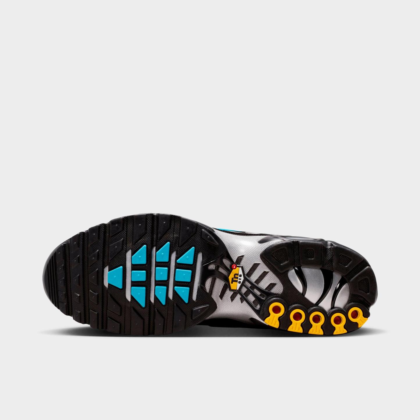 Men's Nithtke Air Max Plus Casual Shoes - Black/Chrome/Gamma Blue - Bottom view