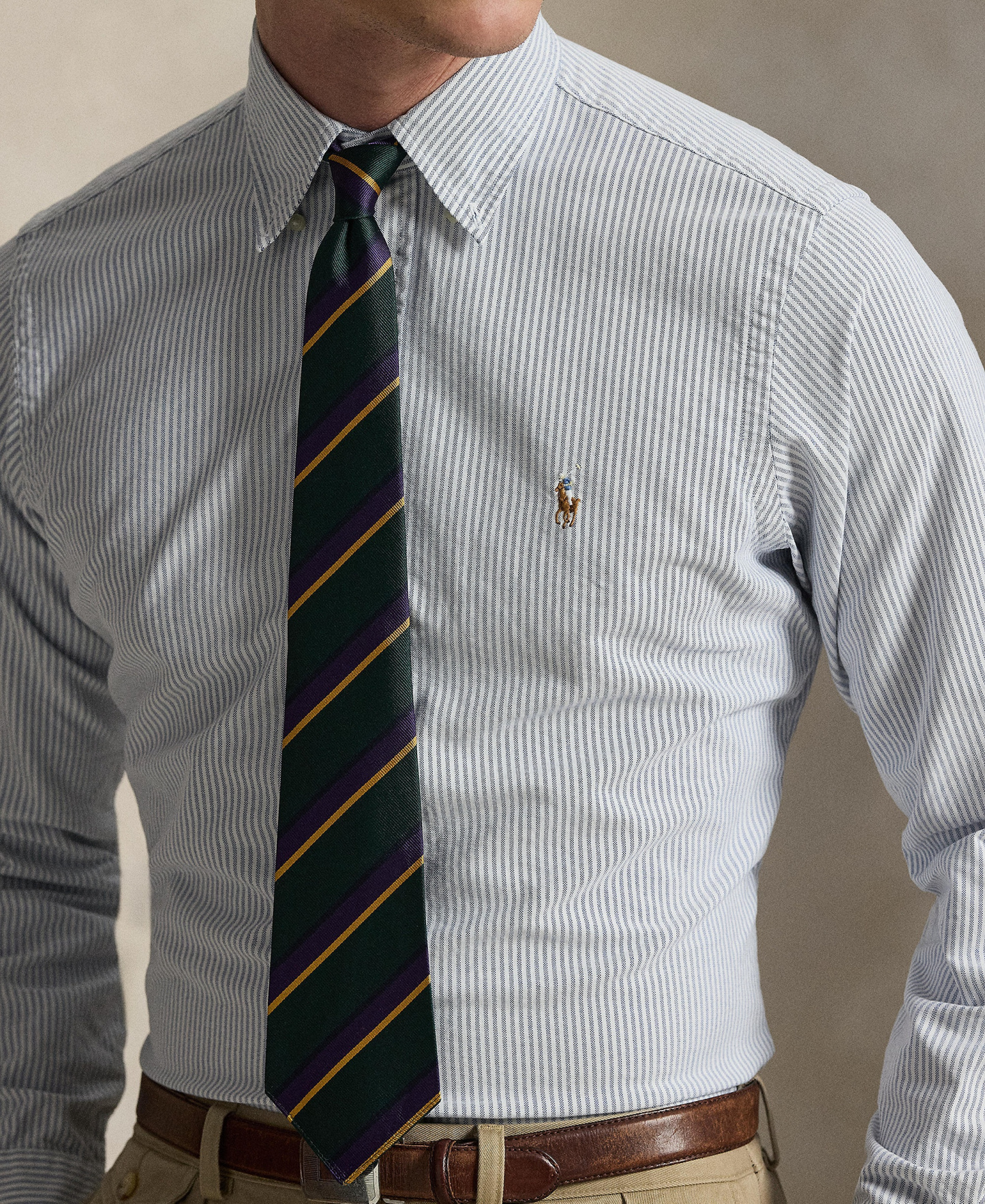 Polo Ralph Lauren Men's Classic-Fit Plaid Brushed Oxford Shirt - Navy White