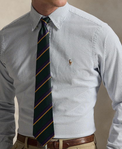 Polo Ralph Lauren Men's Classic-Fit Plaid Brushed Oxford Shirt - Navy White