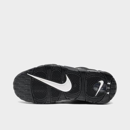 Big Kids' Nithtke Air More Uptempo Basketball Shoes - Black/White - Bottom view