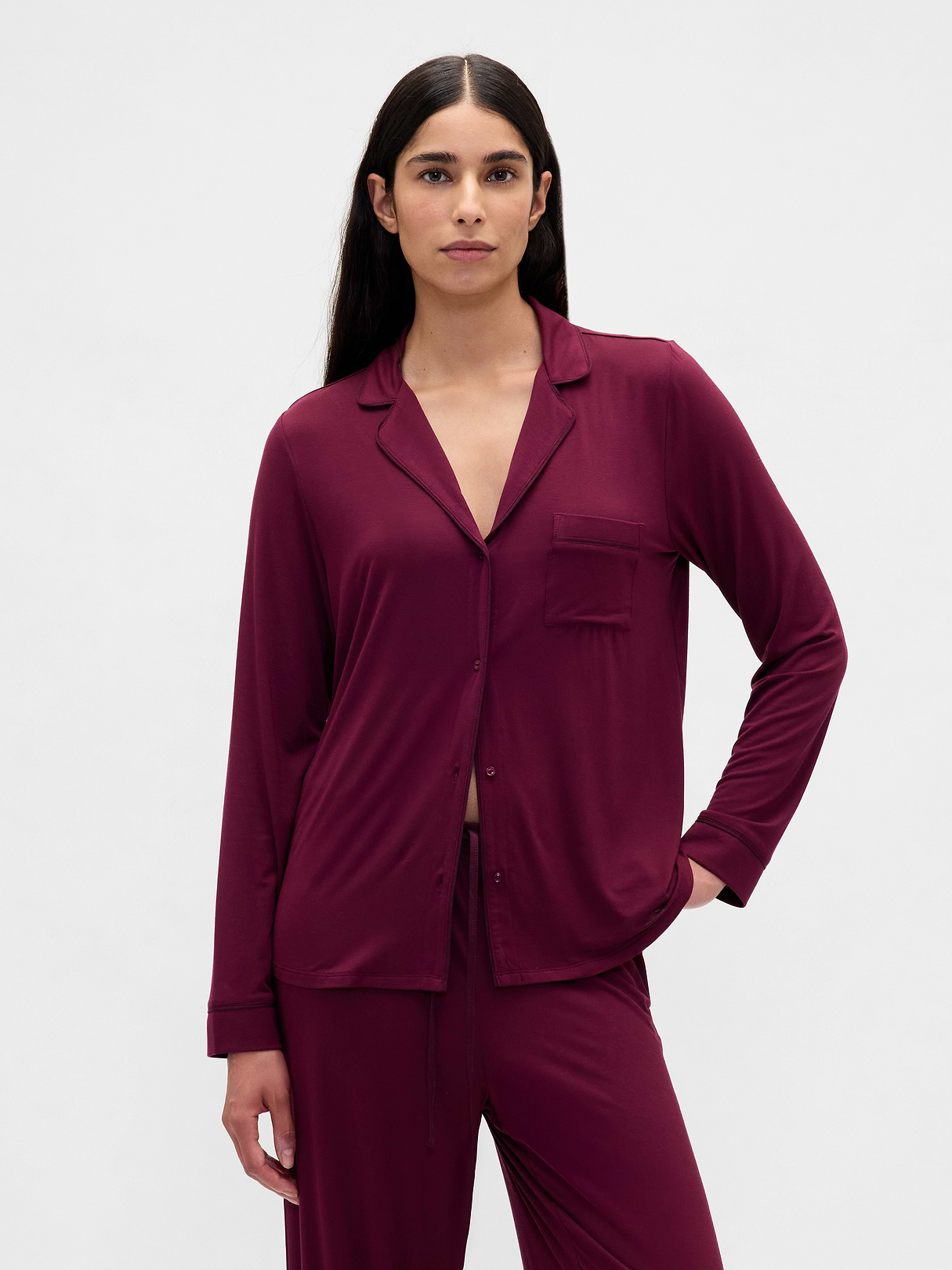 SoftMade Modal PJ Top - Tuscan red
