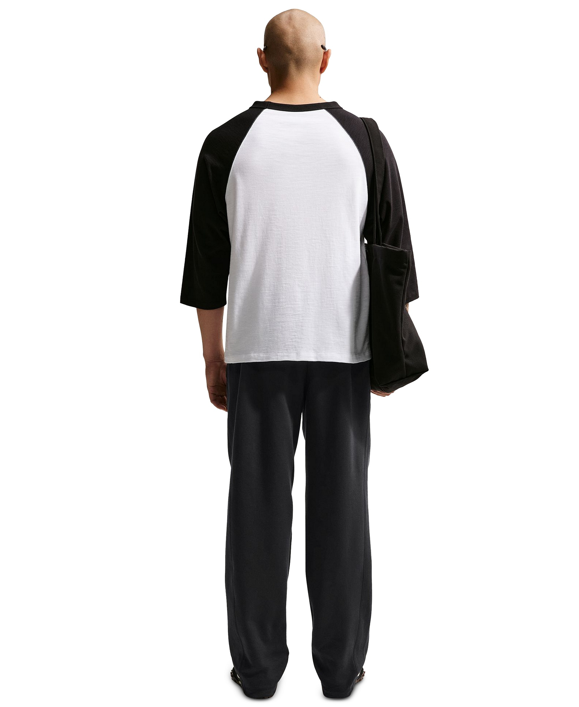 Nike Sportswear Club Men's Varsity Open-Hem Pants - Black/White