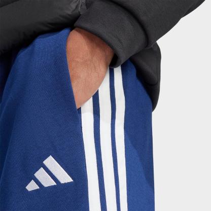 Men's adidas Essentials 3-Stripes Open Hem Fleece Pants - Dark Blue/White