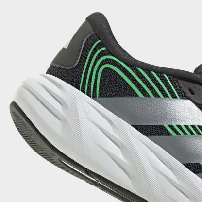 Big Kids' adidas Galaxy 8 Running Shoes - Night Grey/Tech Grey Metallic/Screaming Green - Detail shot
