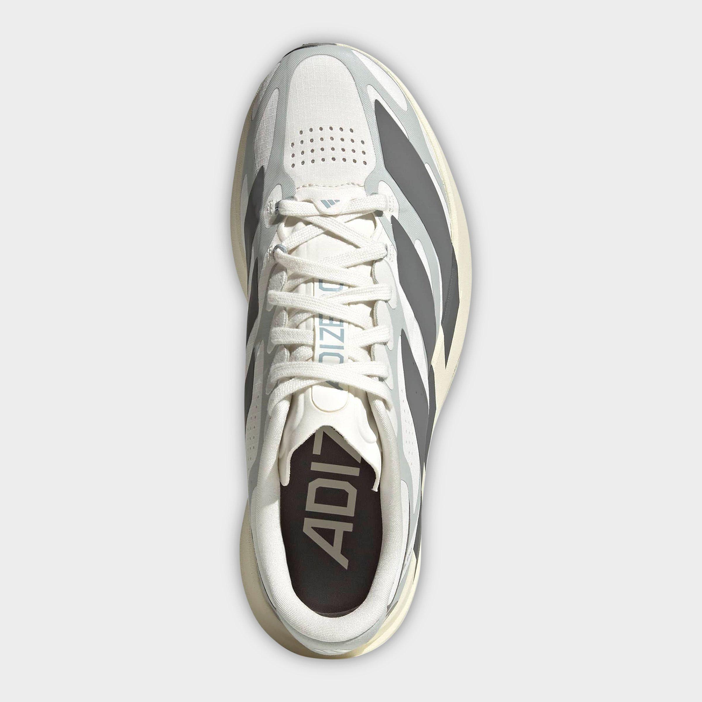 Women's adidas Adizero EVO SL Exo Running Shoes - Part 1 - Cloud White/Grey Four/Wonder Silver - Top view