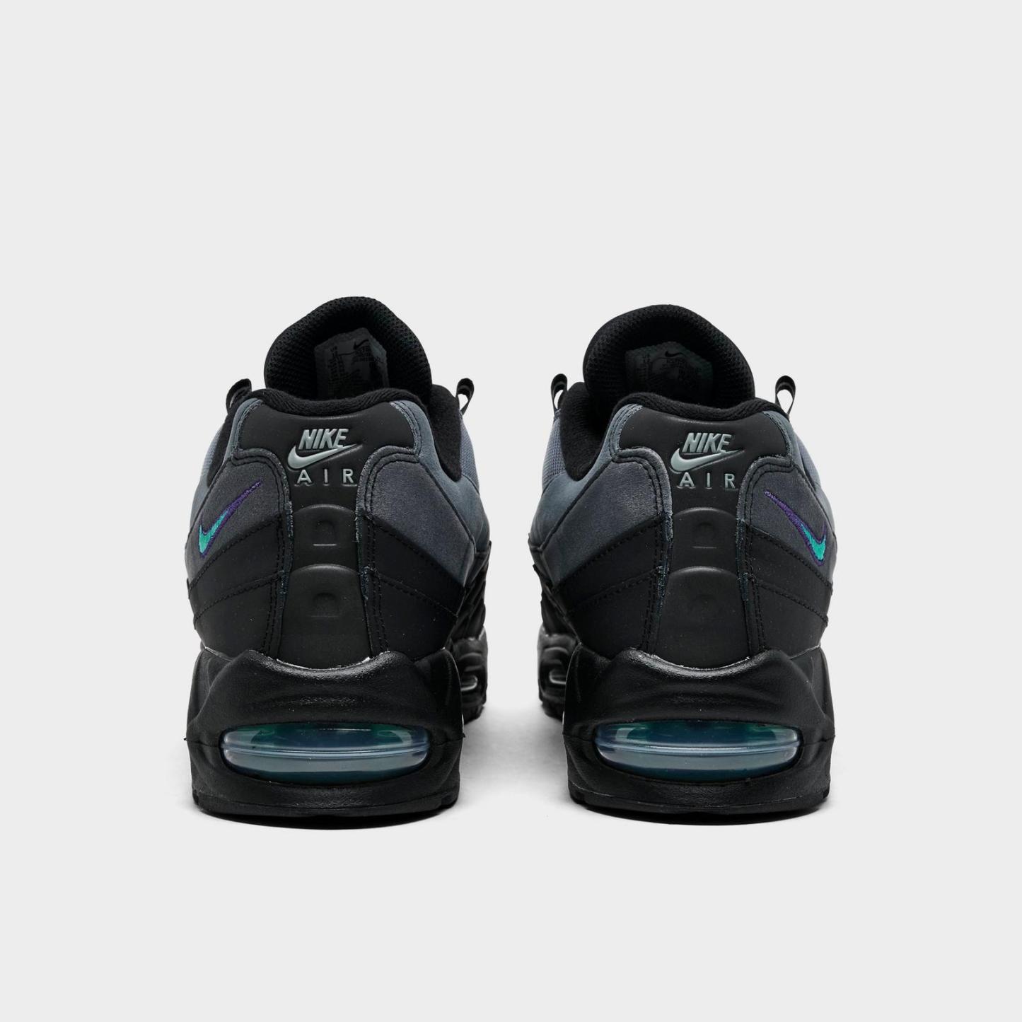 Men's Nike Air Max 95 Big Bubble Casual Shoes - Black/Iron Grey/Court Purple/Dusty Cactus