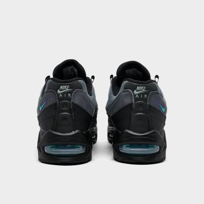 Men's Nike Air Max 95 Big Bubble Casual Shoes - Black/Iron Grey/Court Purple/Dusty Cactus