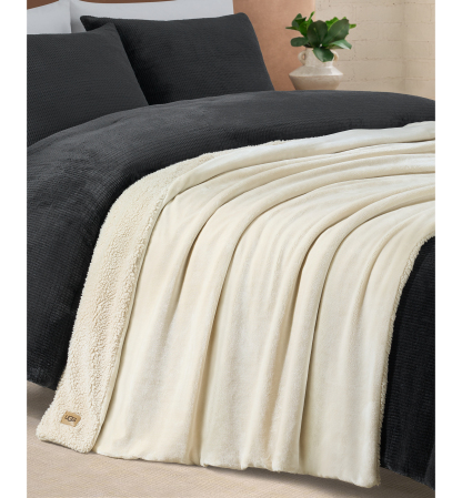 UGG® Avery Reversible Throw, 50" x 70" - Birch