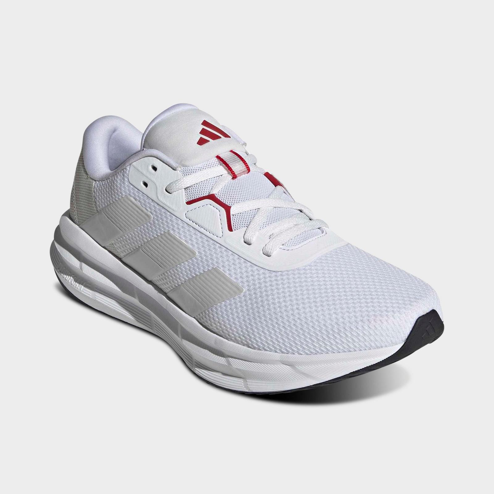 Men's adidas Galaxy 7 Running Shoes - White/Grey/Power Red - view 2