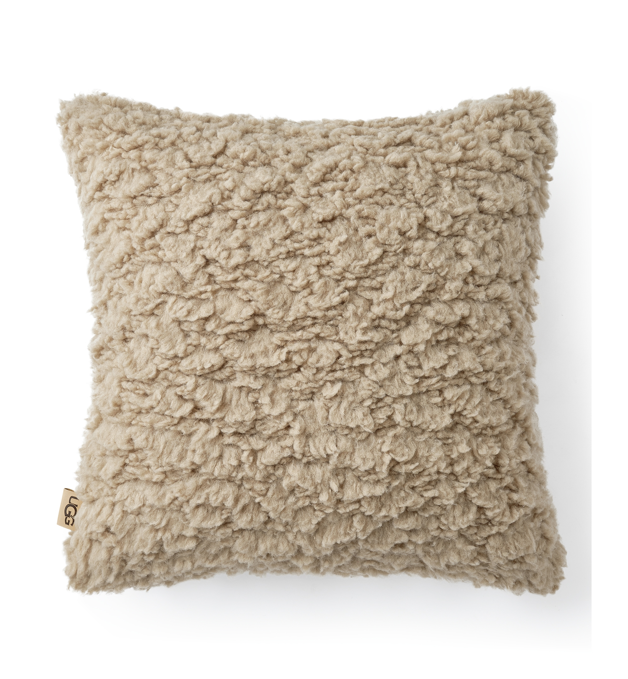 UGG® Shira Textured Decorative Pillow, 20" x 20" - Mustard Seed
