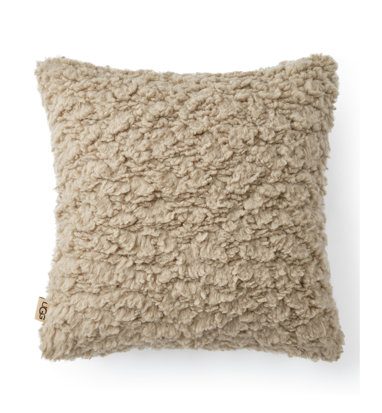 UGG® Shira Textured Decorative Pillow, 20" x 20" - Mustard Seed