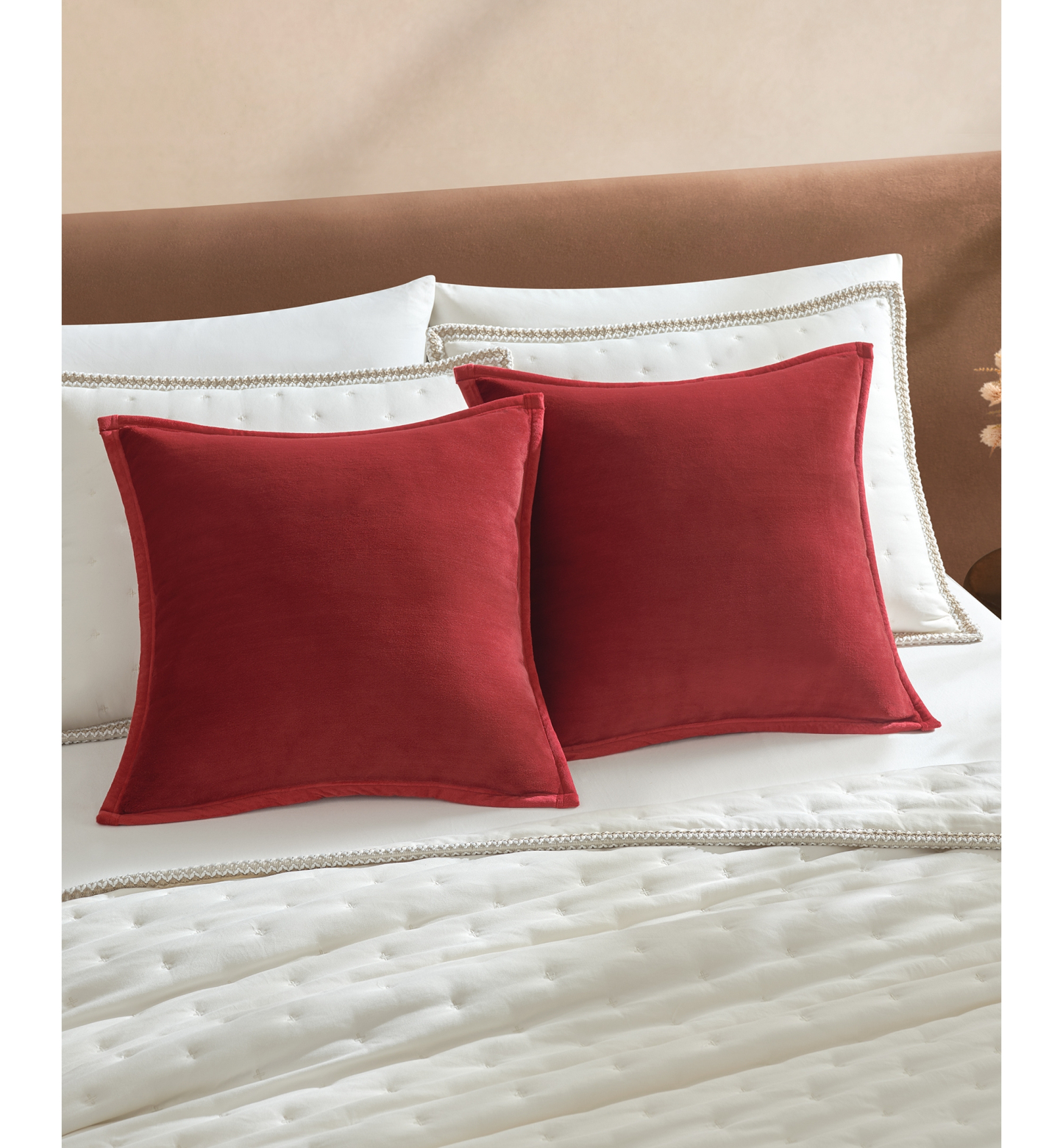 UGG® Coco 2-Pack Decorative Pillow, 20" x 20" - Coffee Berry
