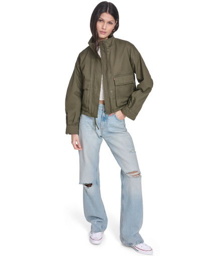Levi's Women's Cropped Surplus Jacket - Olive