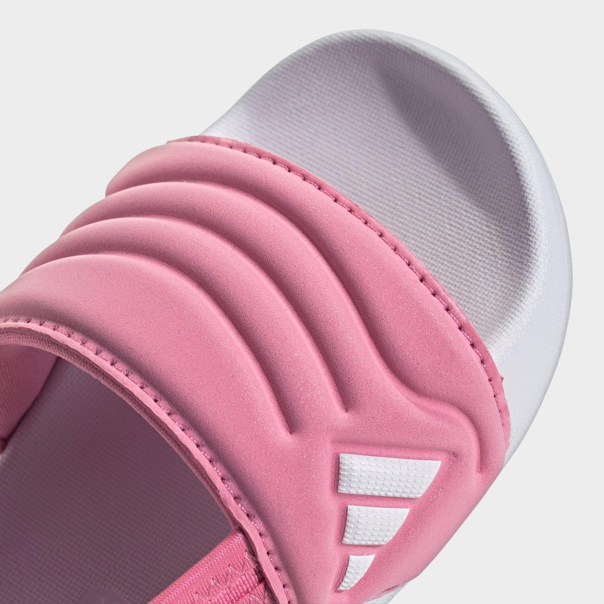Kids' Toddler adidas adilette Estrap 2.0 Slide Sandals - Bliss Pink/Cloud White/Bliss Pink - Detail shot