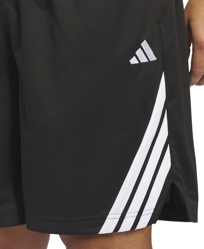 adidas Men's Three Stripes Legends Basketball Shorts - Black/White