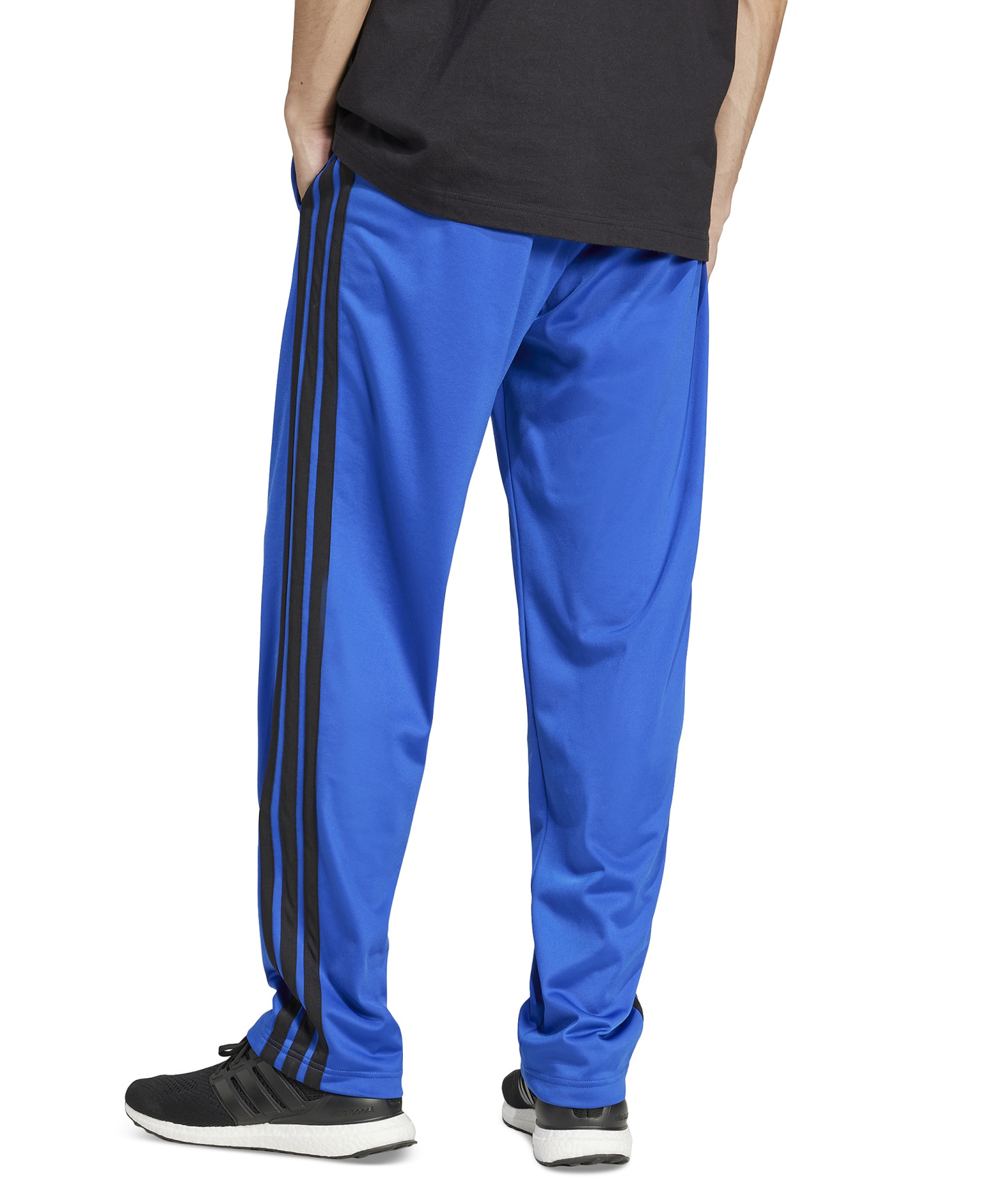adidas Men's 3-Stripes Regular Open Hem Track Pants - Team Royal/Blue