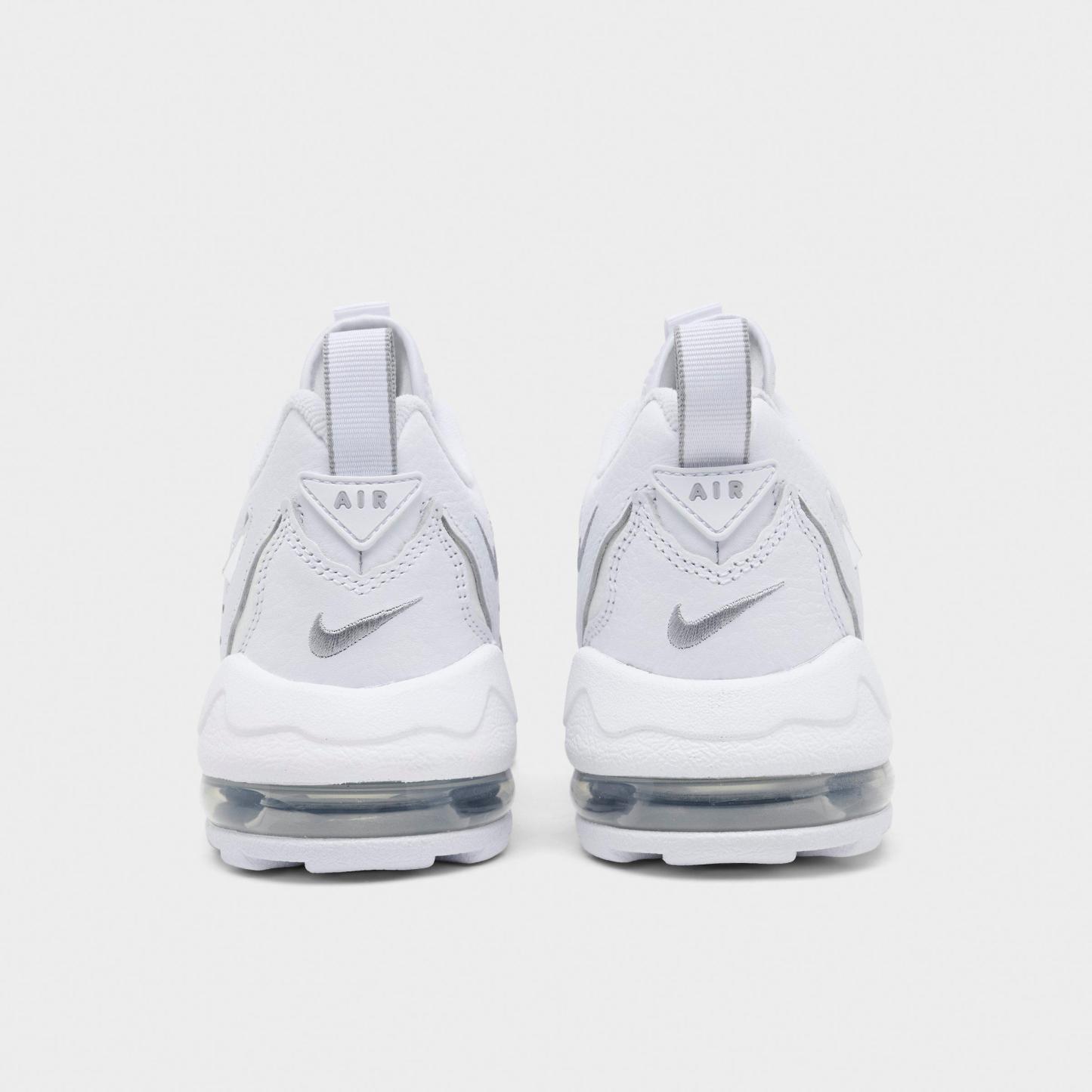 Big Kids' Nithtke Air DT Max ‘96 Low Casual Shoes - White/Metallic Silver/White/Light Smoke Grey - Back view