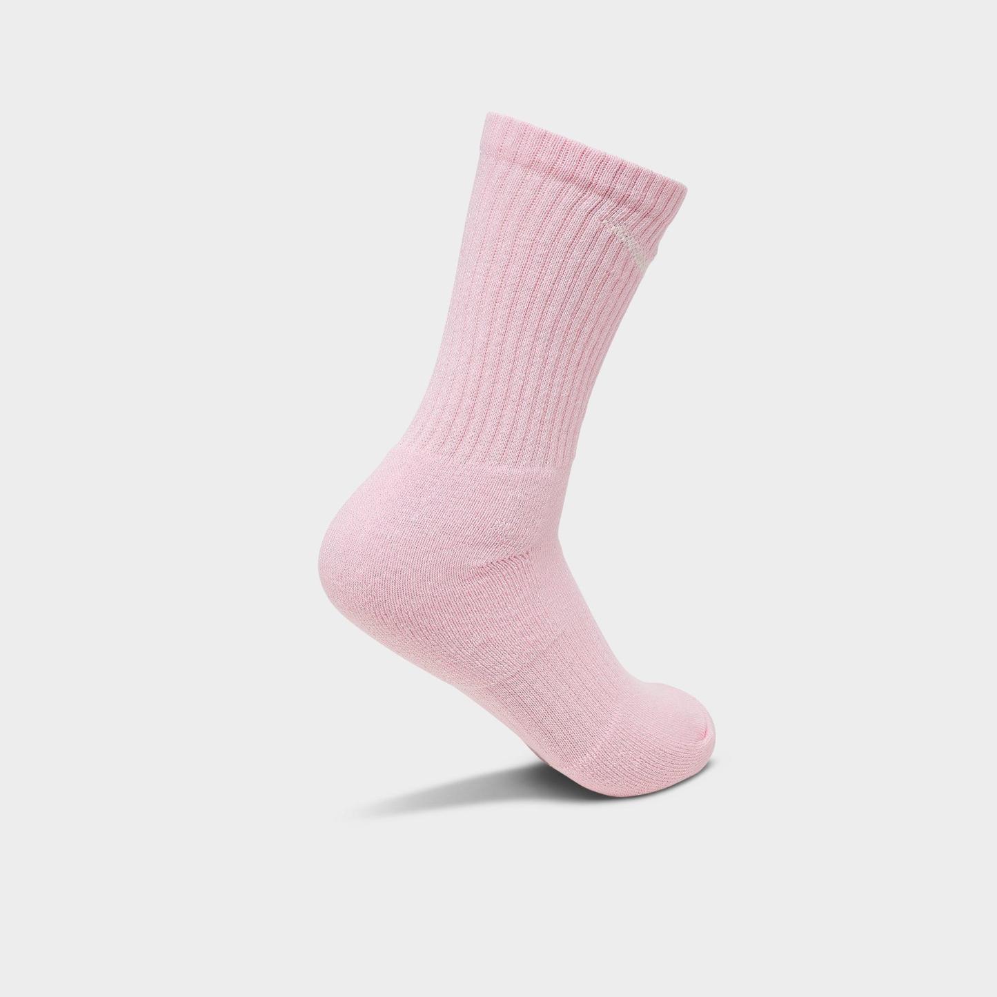 Nithtke Everyday Cushioned Training Crew Socks (3-Pack) - Playful Pink/Foam
