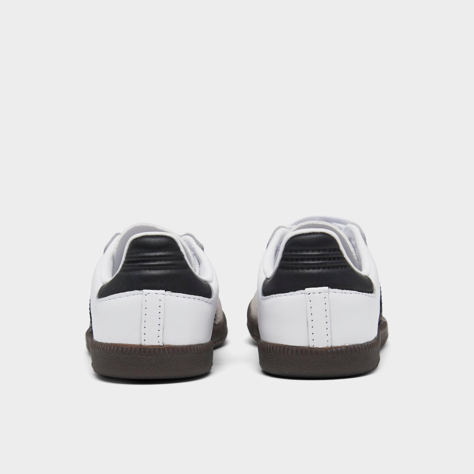 Kids' Toddler adidas Originals Samba OG Stretch Lace Casual Shoes - White/Black/Gum 5 - view 4