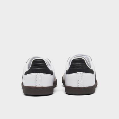 Kids' Toddler adidas Originals Samba OG Stretch Lace Casual Shoes - White/Black/Gum 5 - view 4
