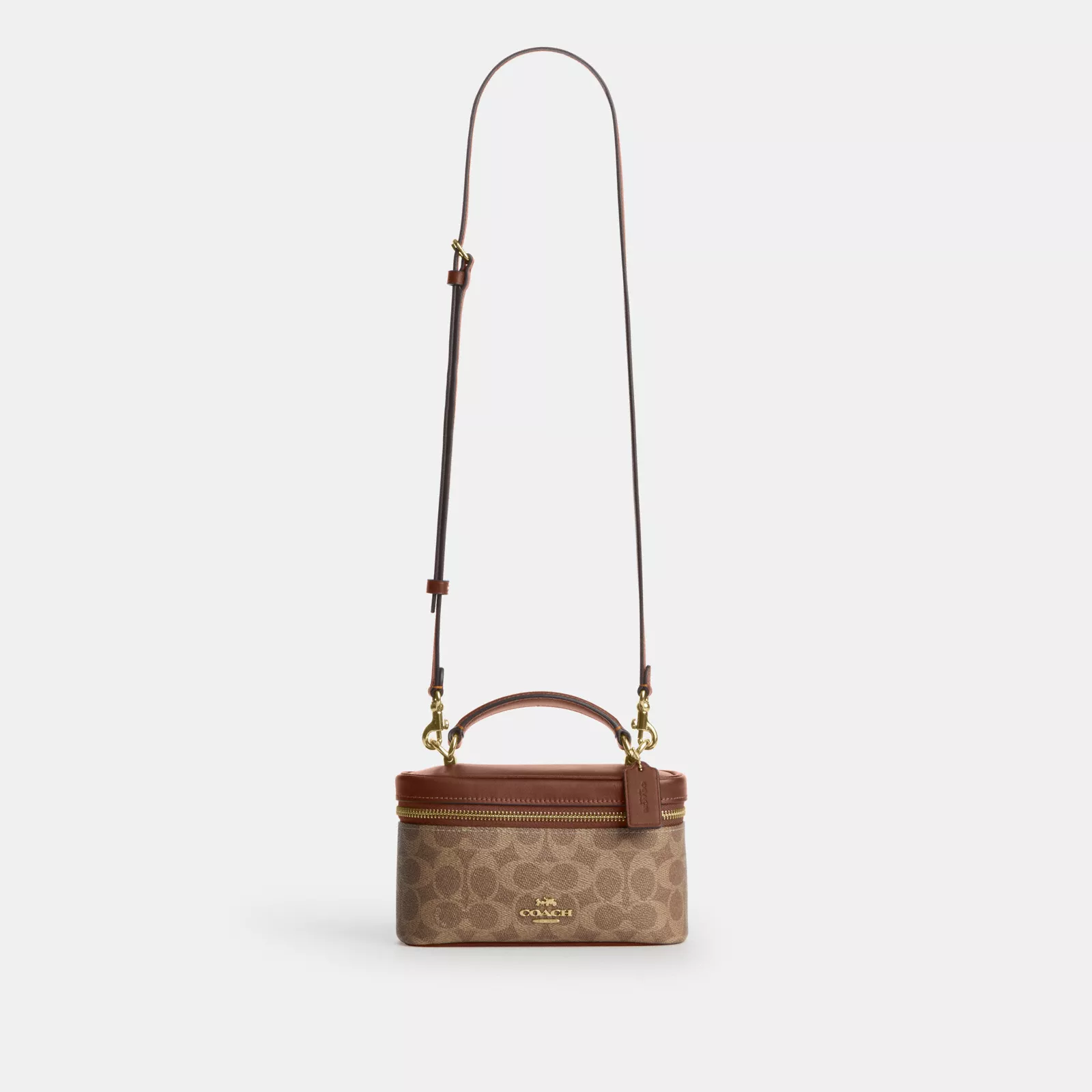 Rainer Crossbody Bag 18 In Signature Canvas - Gold/Tan/Brown - view 10