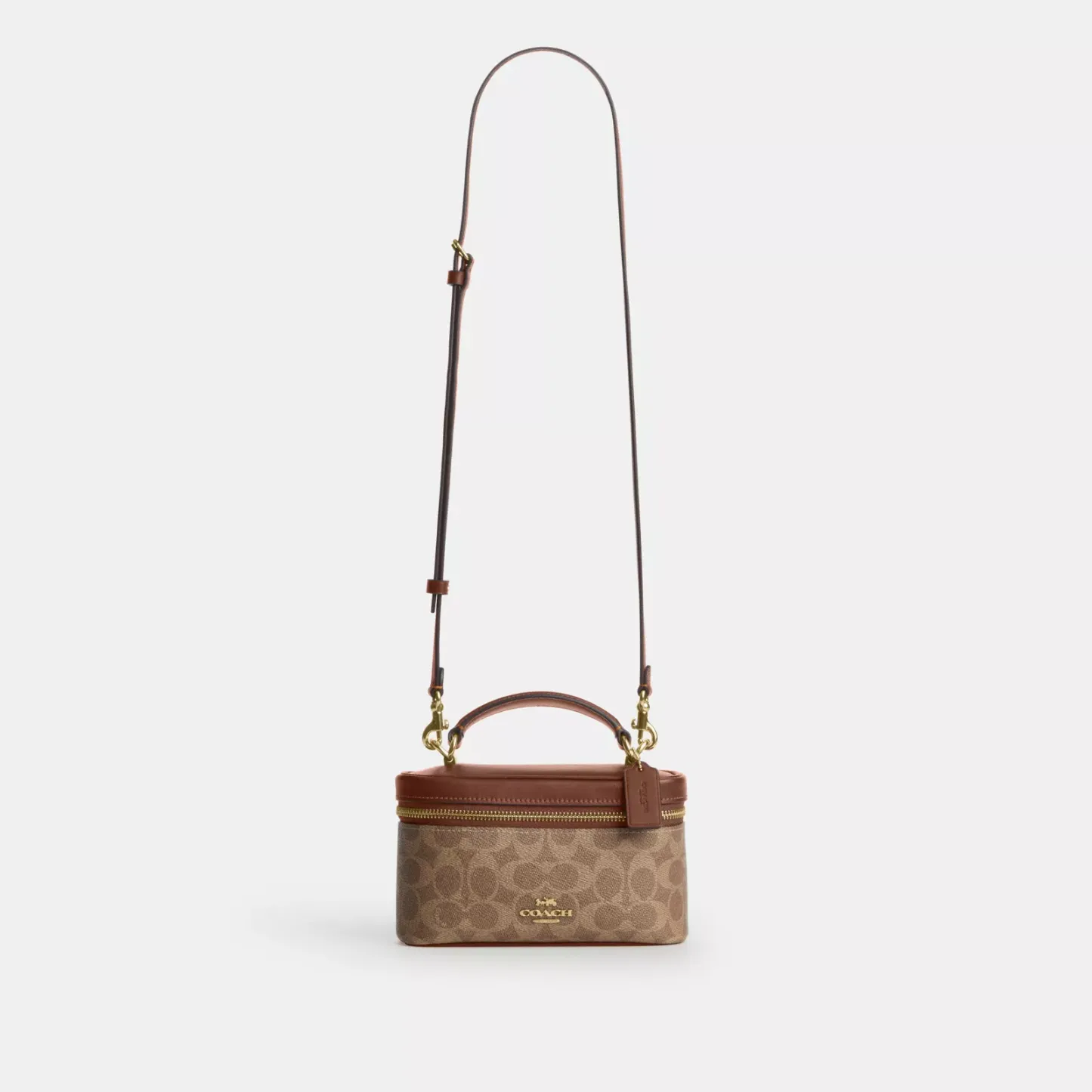 Rainer Crossbody Bag 18 In Signature Canvas - Gold/Tan/Brown - view 10