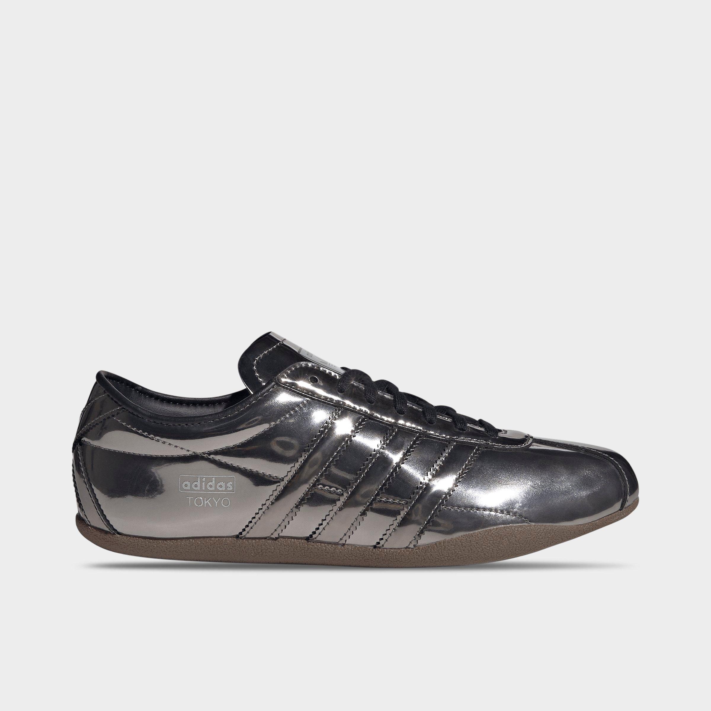 Women's adidas Originals Tokyo Casual Shoes - Part 1 - Core Black/Core Black/Silver Metallic - Left shoe facing left. Outside of the shoe.