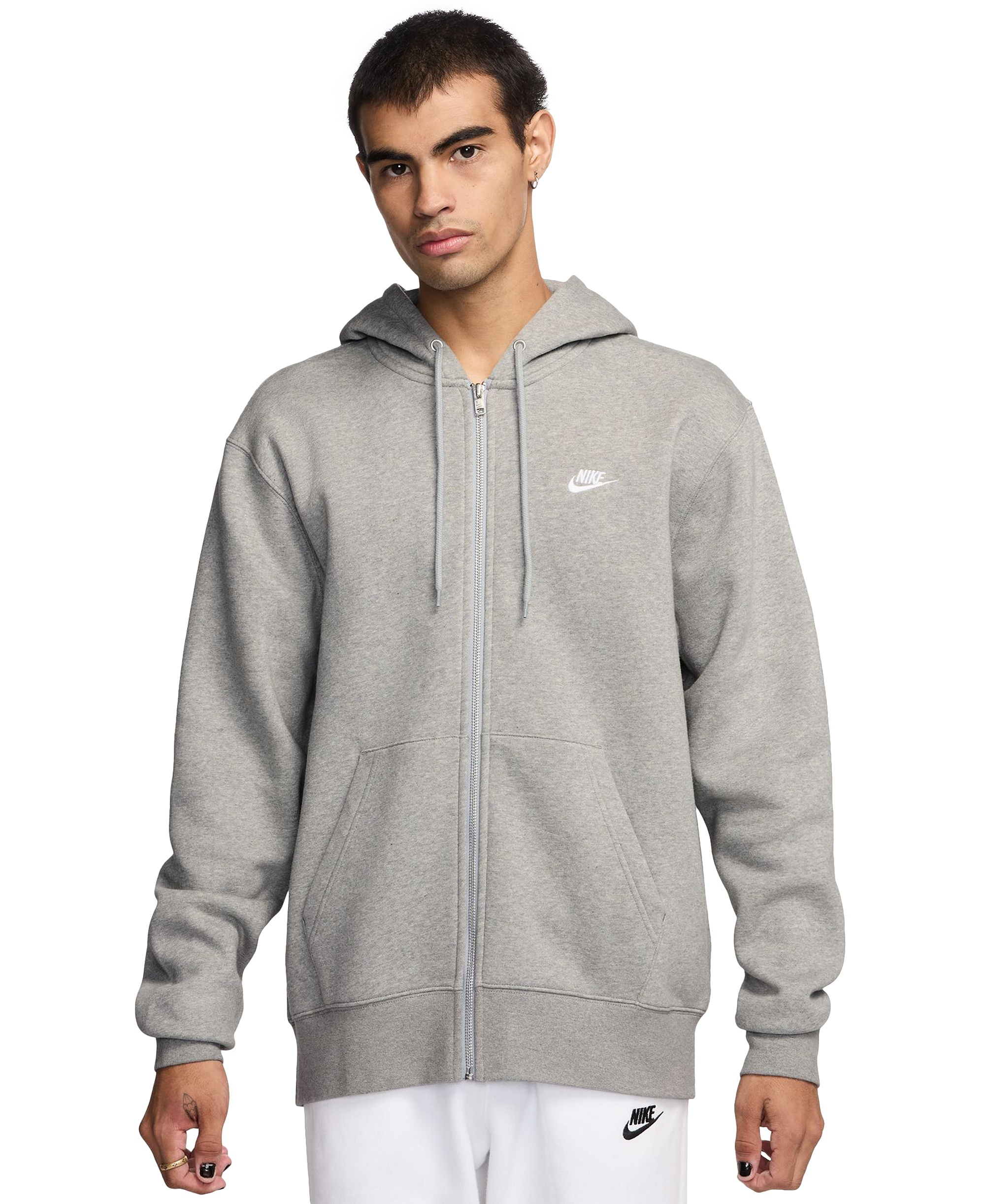 Nike Men's Full-Zip Fleece Regular-Fit Hoodie - Dark Gray Heather