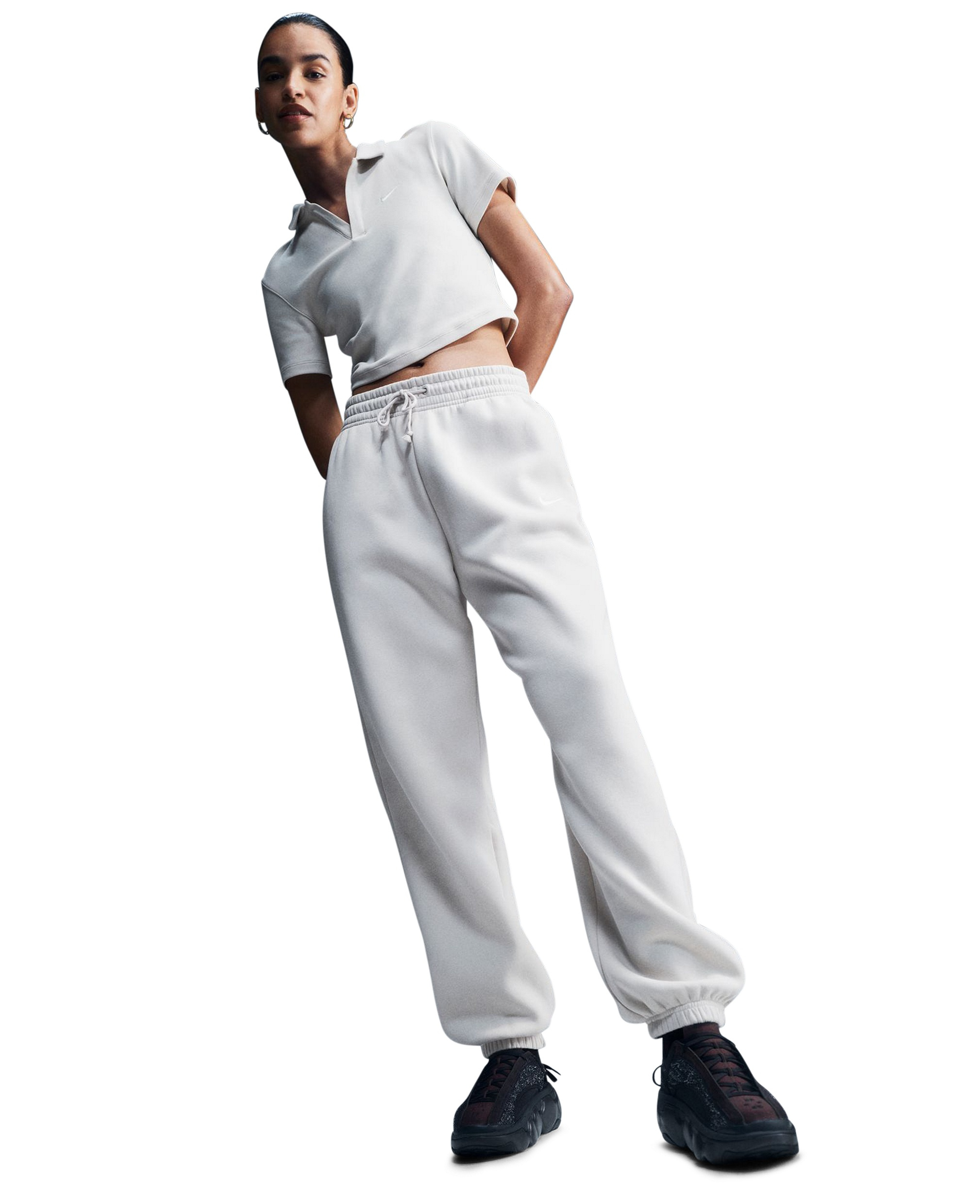 Nike Women's Sportswear Phoenix Fleece High-Rise Oversized Sweatpants - Orewood Brown/Sail