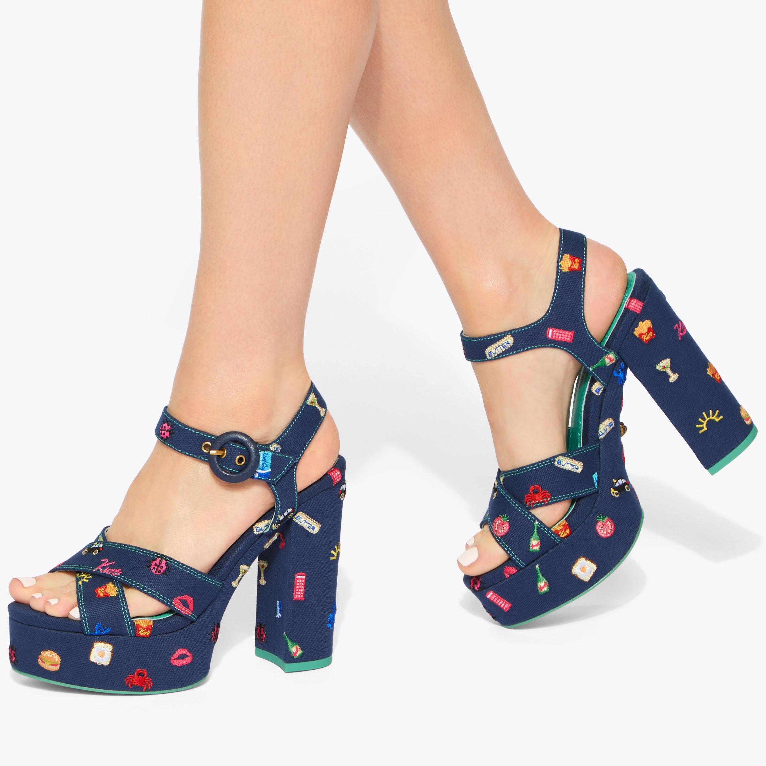Kurt Geiger London Embroidery Platform - Blue - view 2