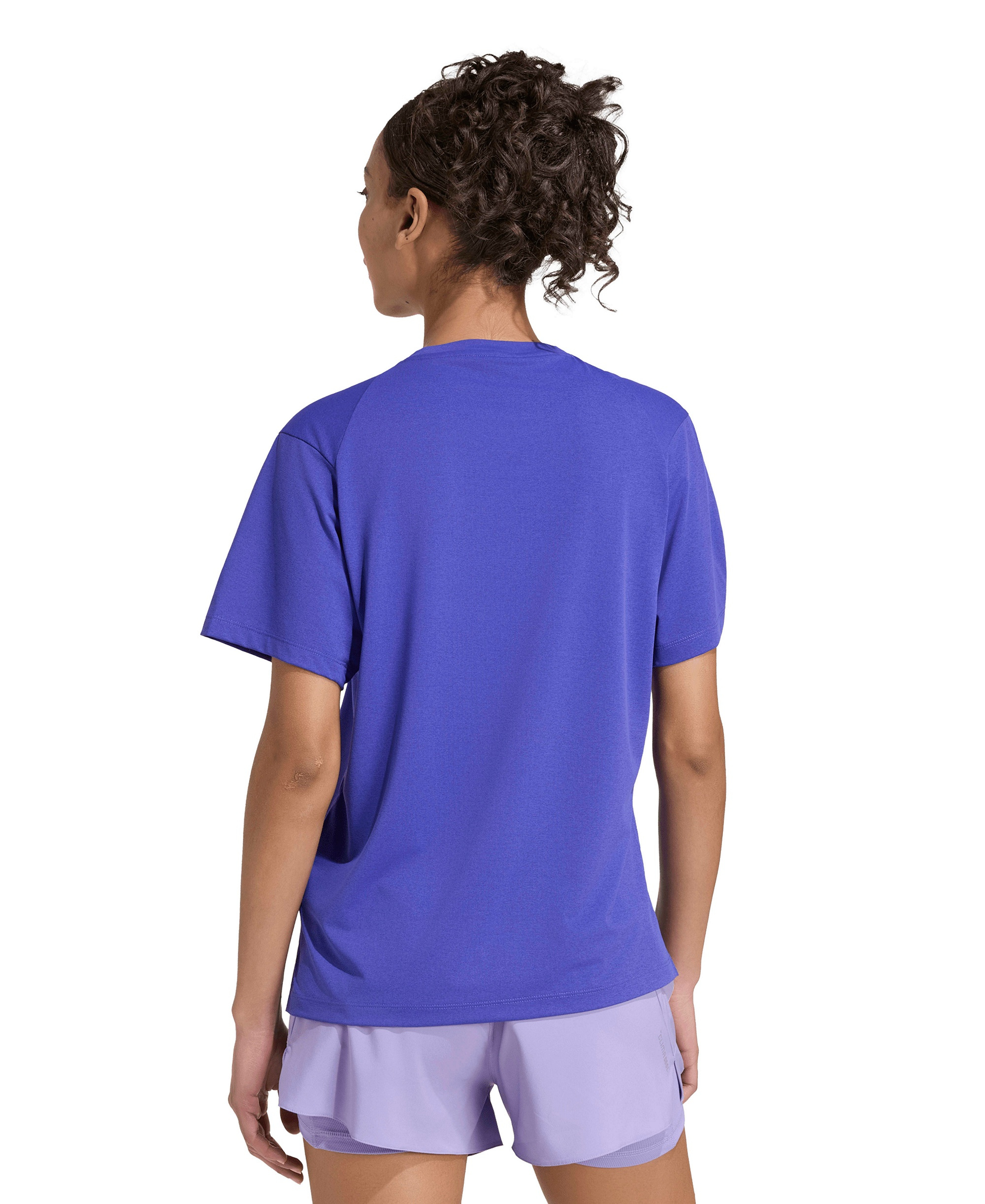 adidas Women's Crewneck Running T-Shirt - Pure Purple