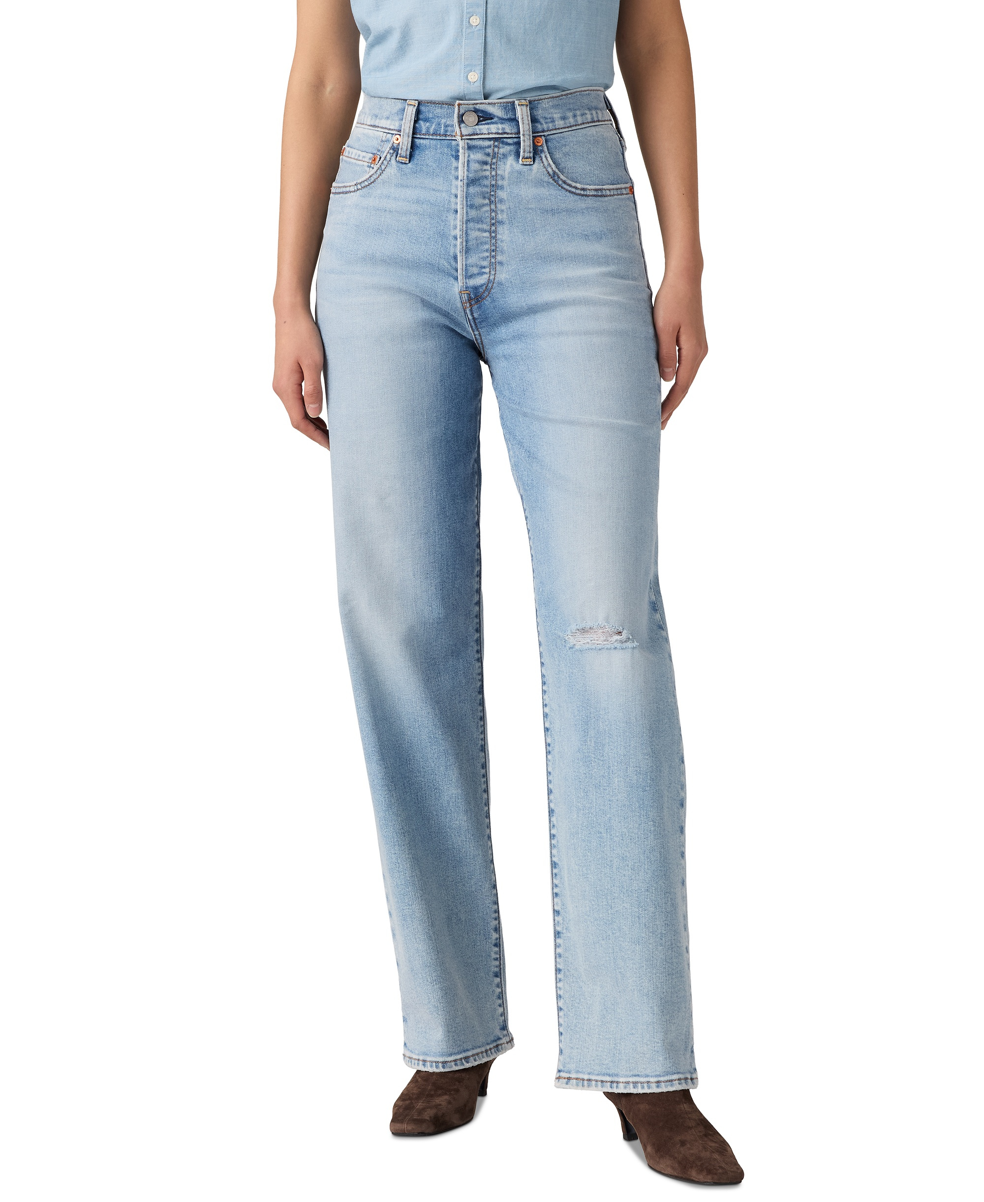 Levi's Women's Ribcage High-Rise Straight-Leg Jeans - Around Abo
