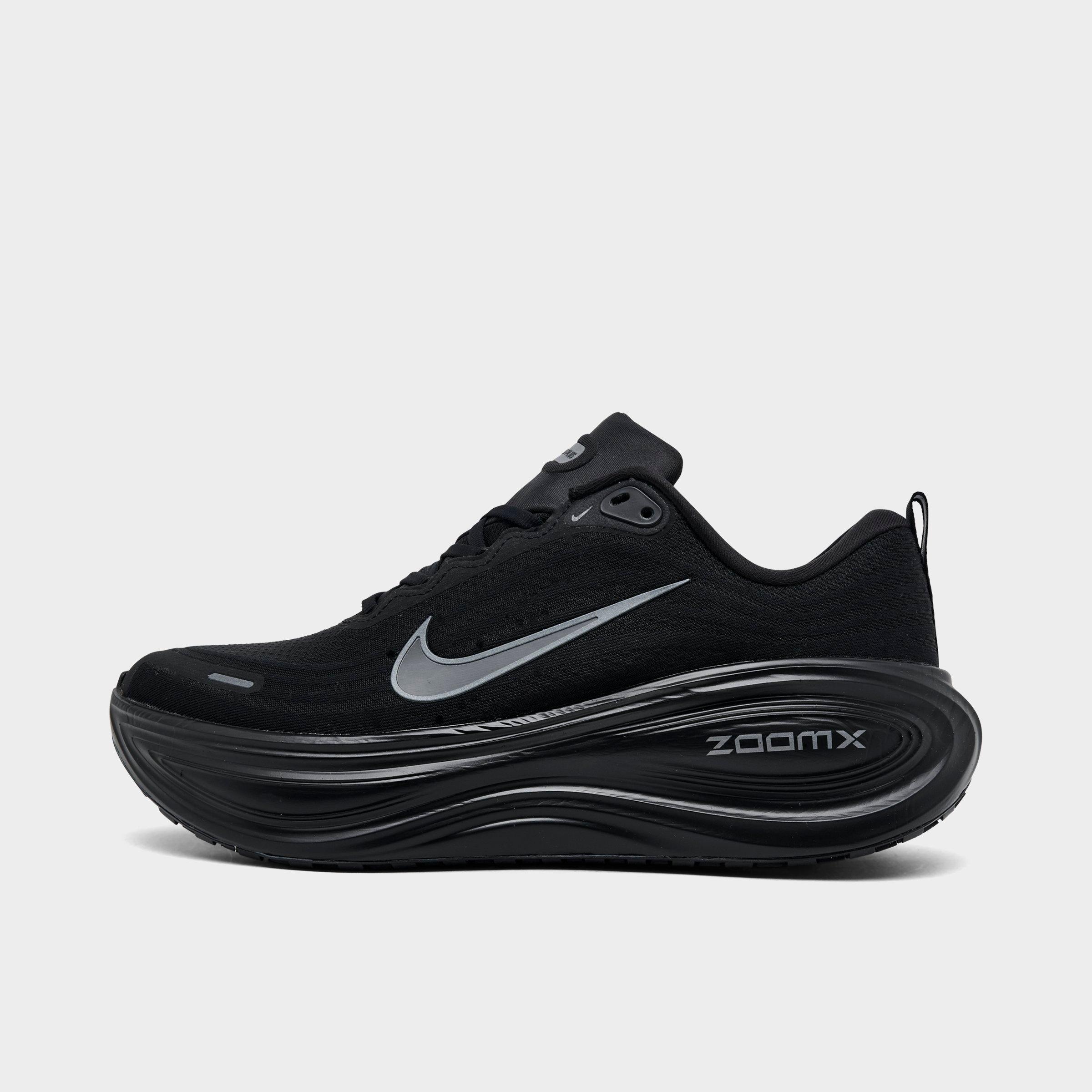 Men's Nithtke Vomero Plus Running Shoes - Part 2 - Black/Dark Smoke Grey/Metallic Dark Grey - Left shoe facing left. Outside of the shoe.