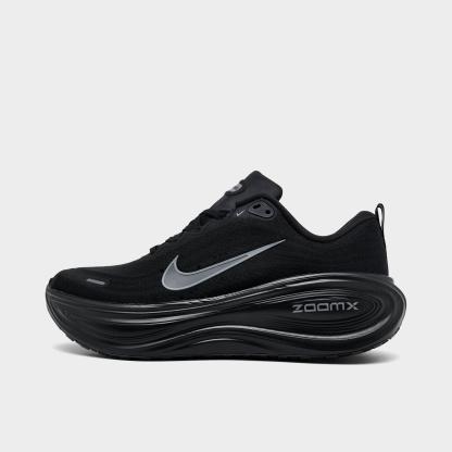 Men's Nithtke Vomero Plus Running Shoes - Part 2 - Black/Dark Smoke Grey/Metallic Dark Grey - Left shoe facing left. Outside of the shoe.