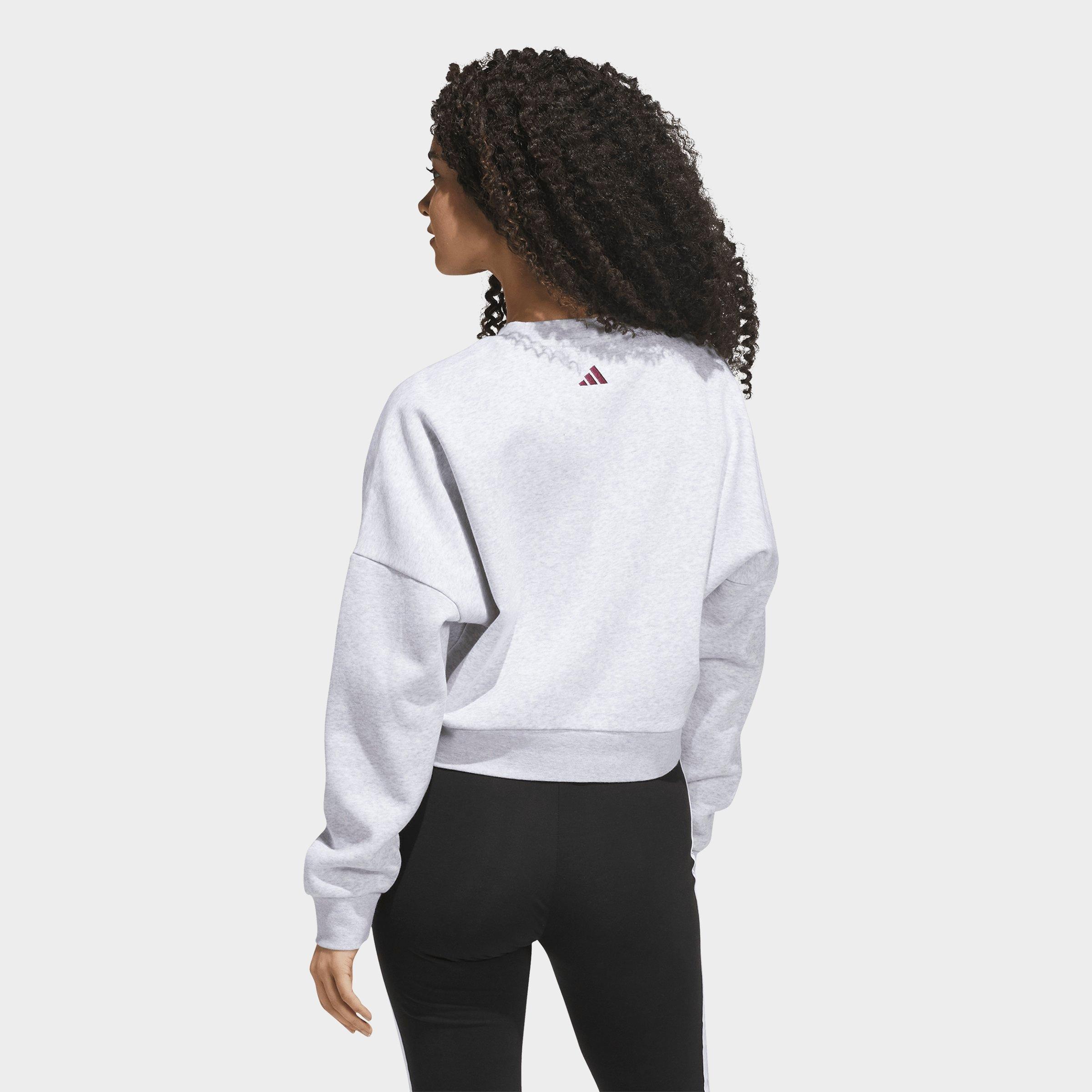Women's adidas Sportswear Chenille Logo Graphic Sweatshirt - Light Grey Heather