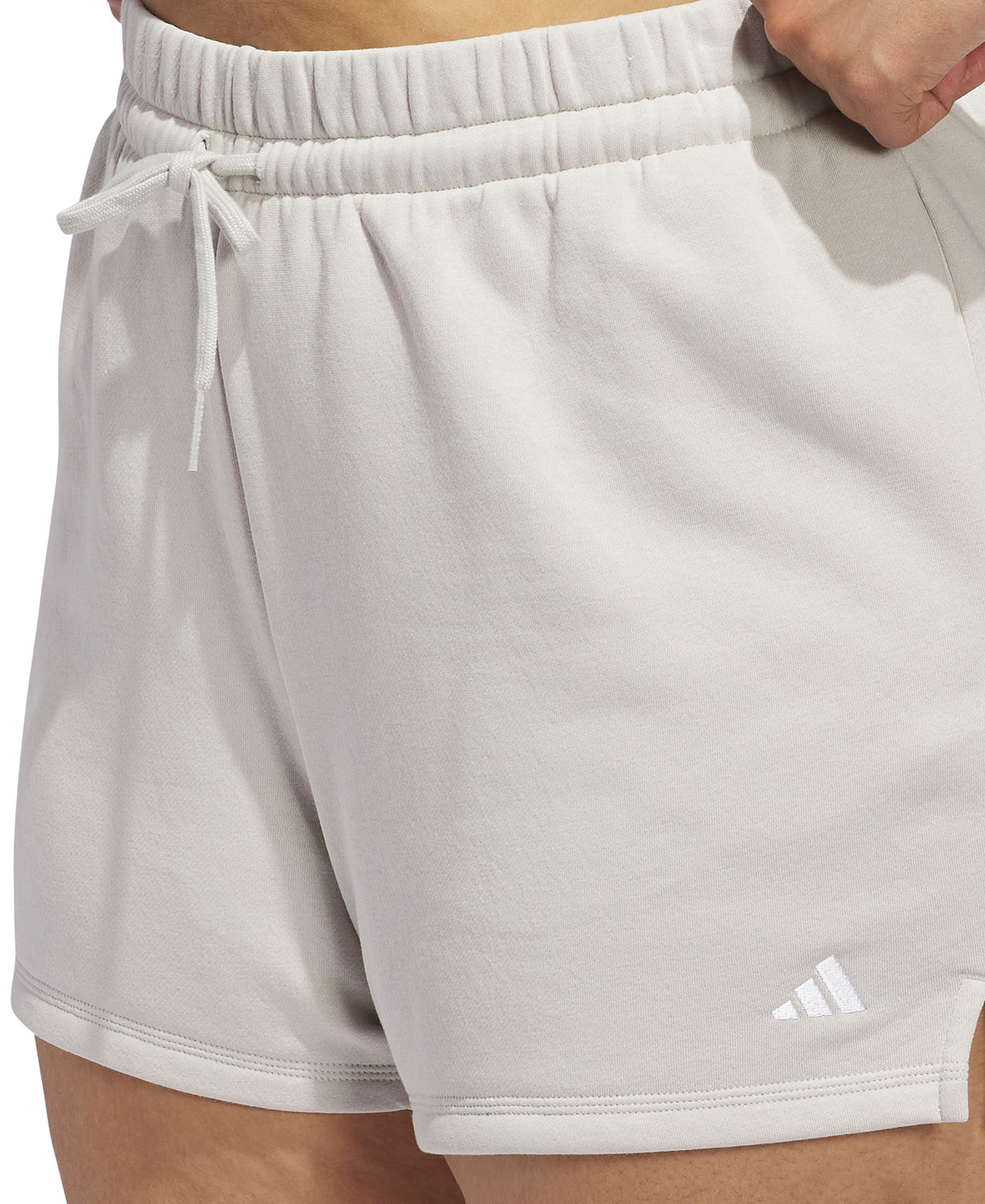 adidas Plus Size Essentials Small Logo Shorts - Wonder Alumina