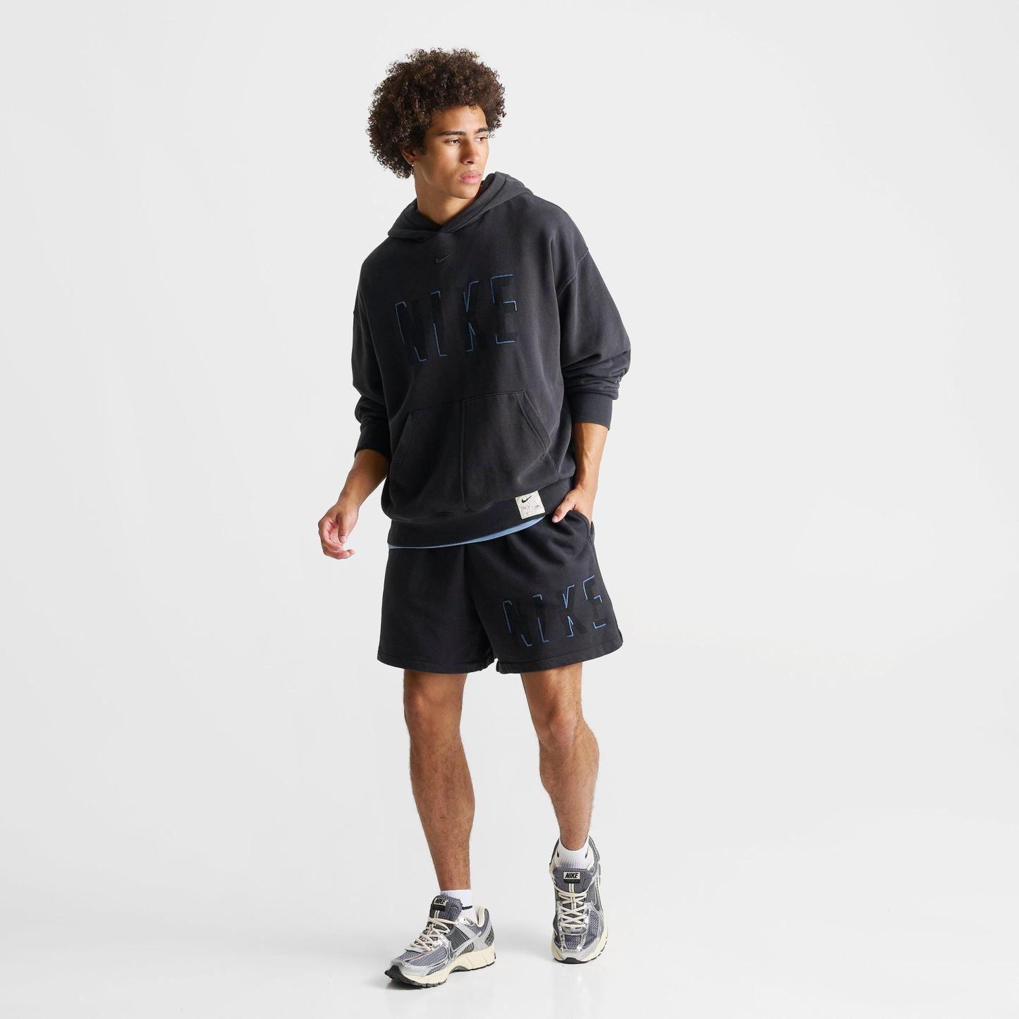 Men's Nithtke Sportswear Club Wordmark Fleece Shorts - Off Noir