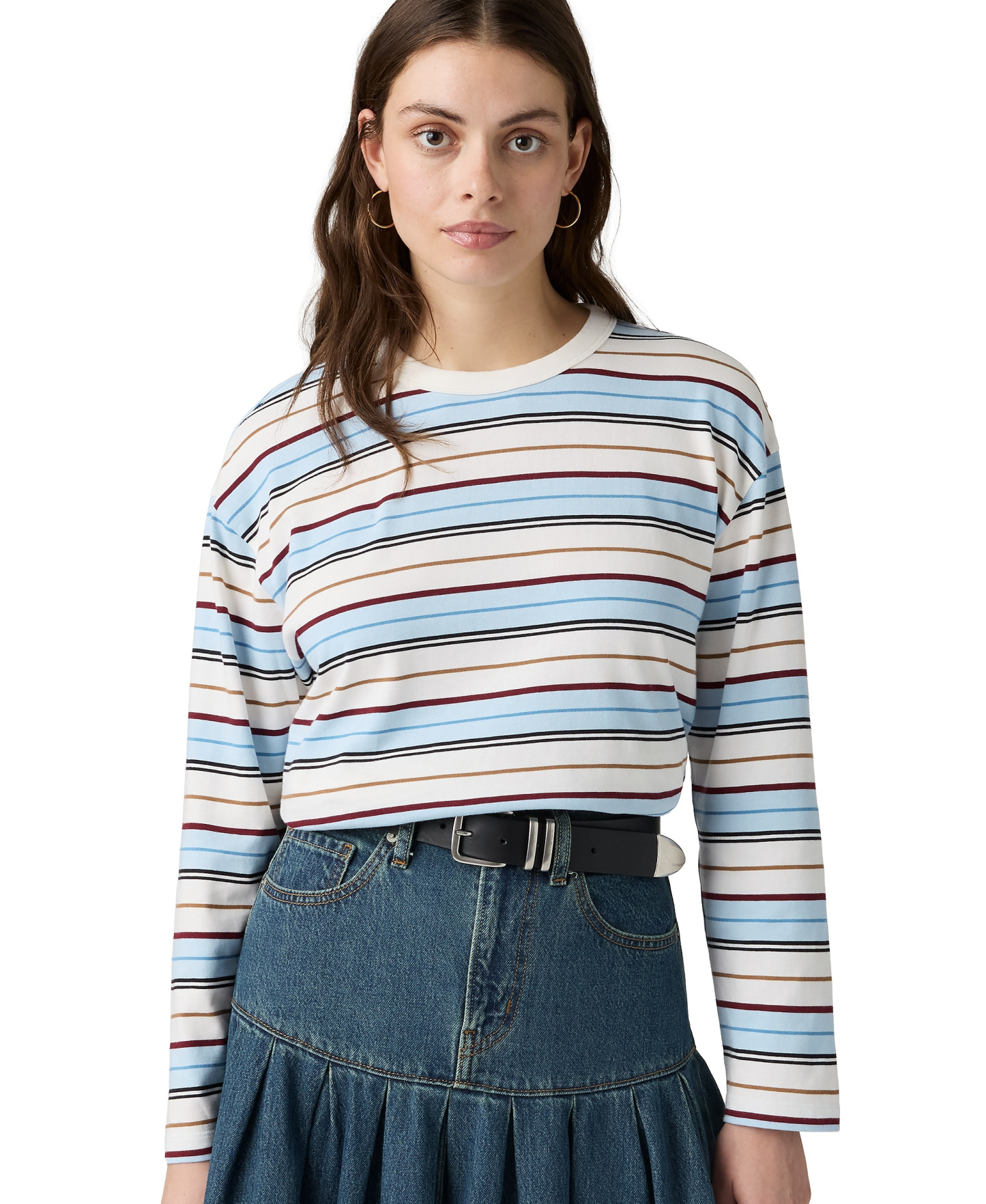 Levi's Premium Women's Vintage Long-Sleeve T-Shirt - Wednesday Stripe Egret