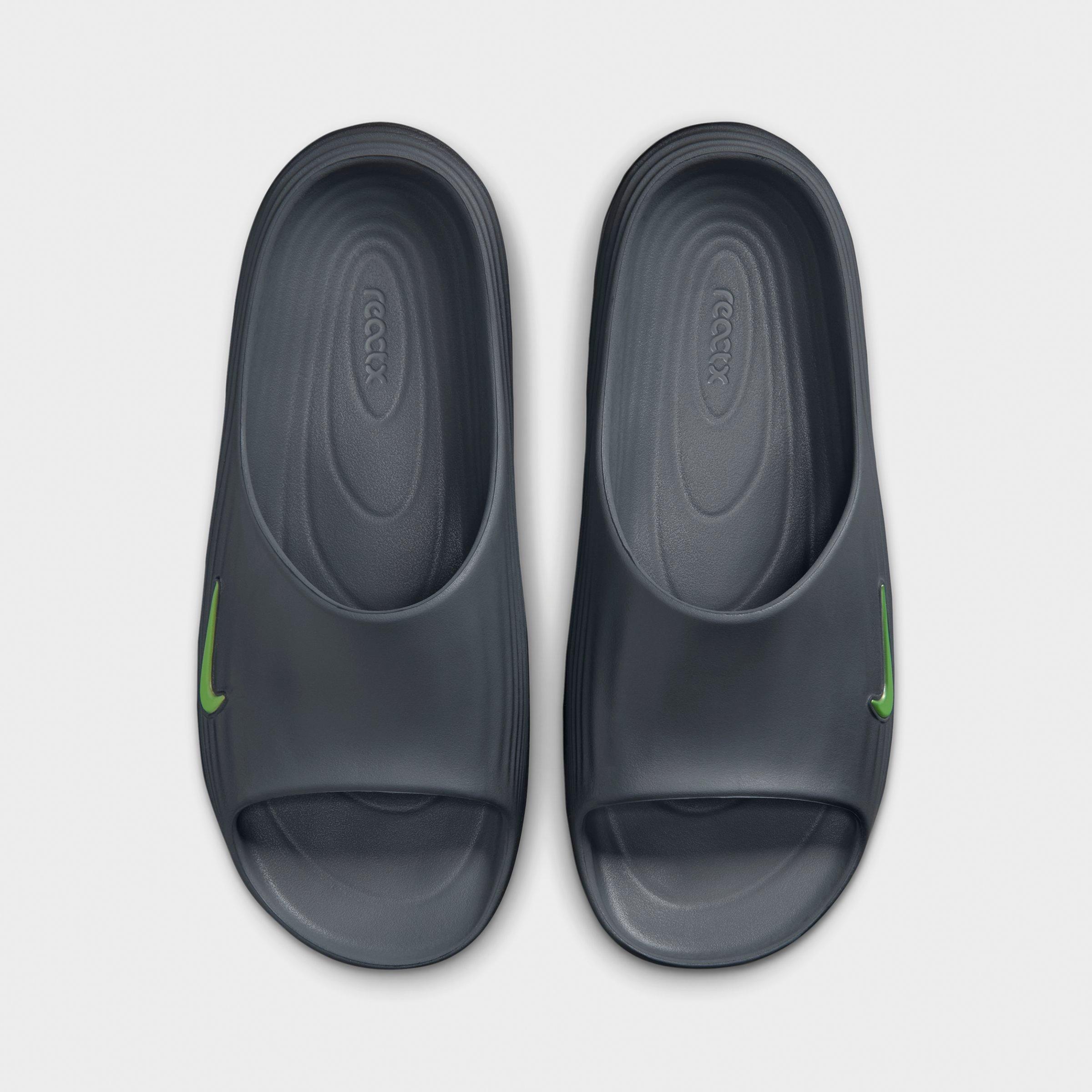 Men's Nithtke ReactX Rejuven8 Slide Sandals - Cool Grey/Black/Volt - Top view