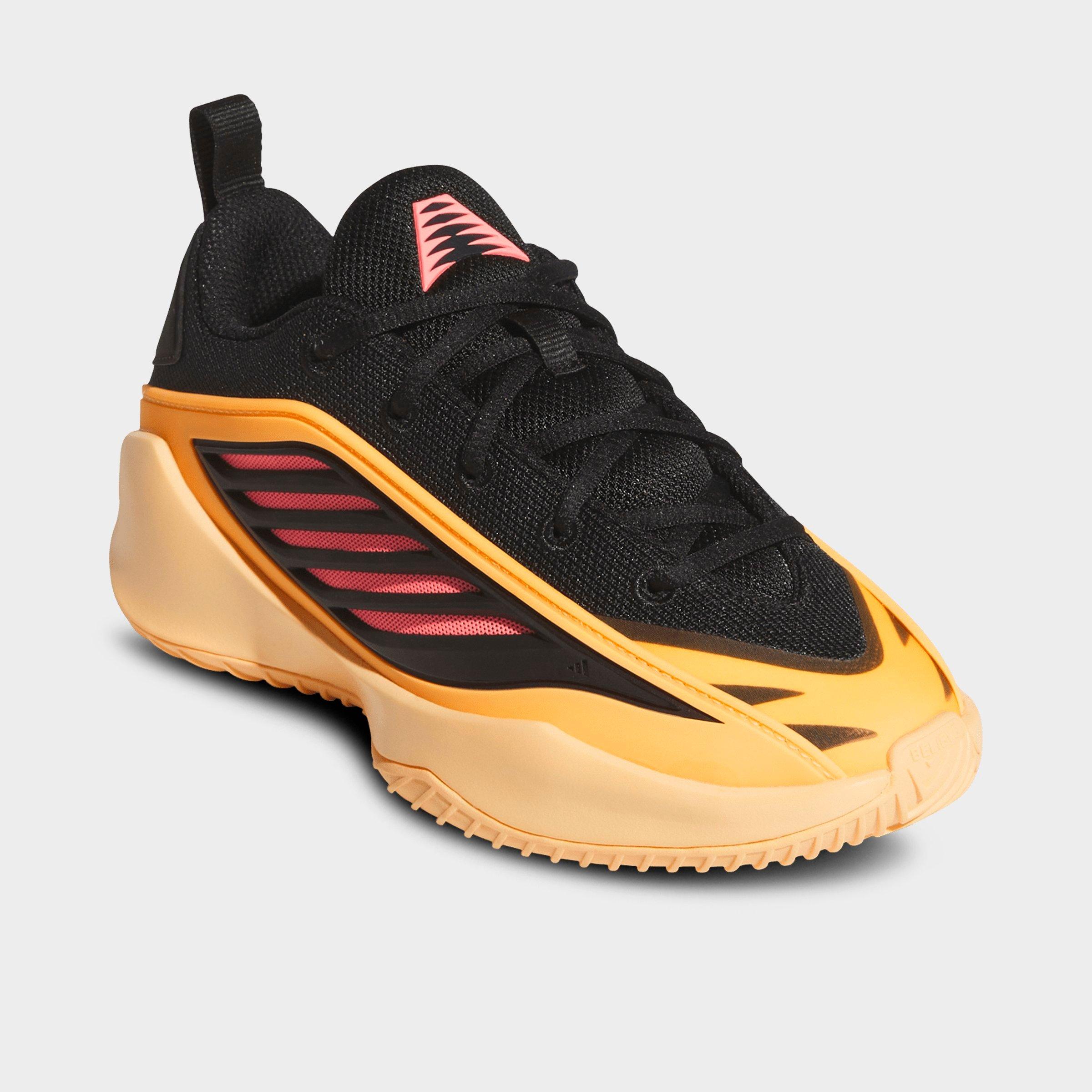 Big Kids' adidas Believe That 1 Basketball Shoes - Acid Orange/Core Black/Acid Red - Both shoes facing left
