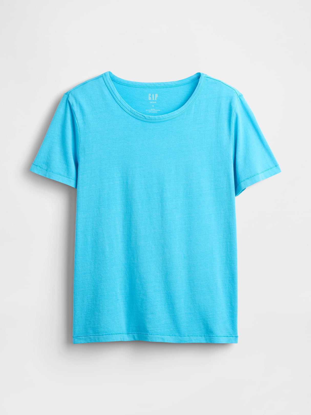 Organic Cotton VintageSoft T-Shirt - True cyan blue