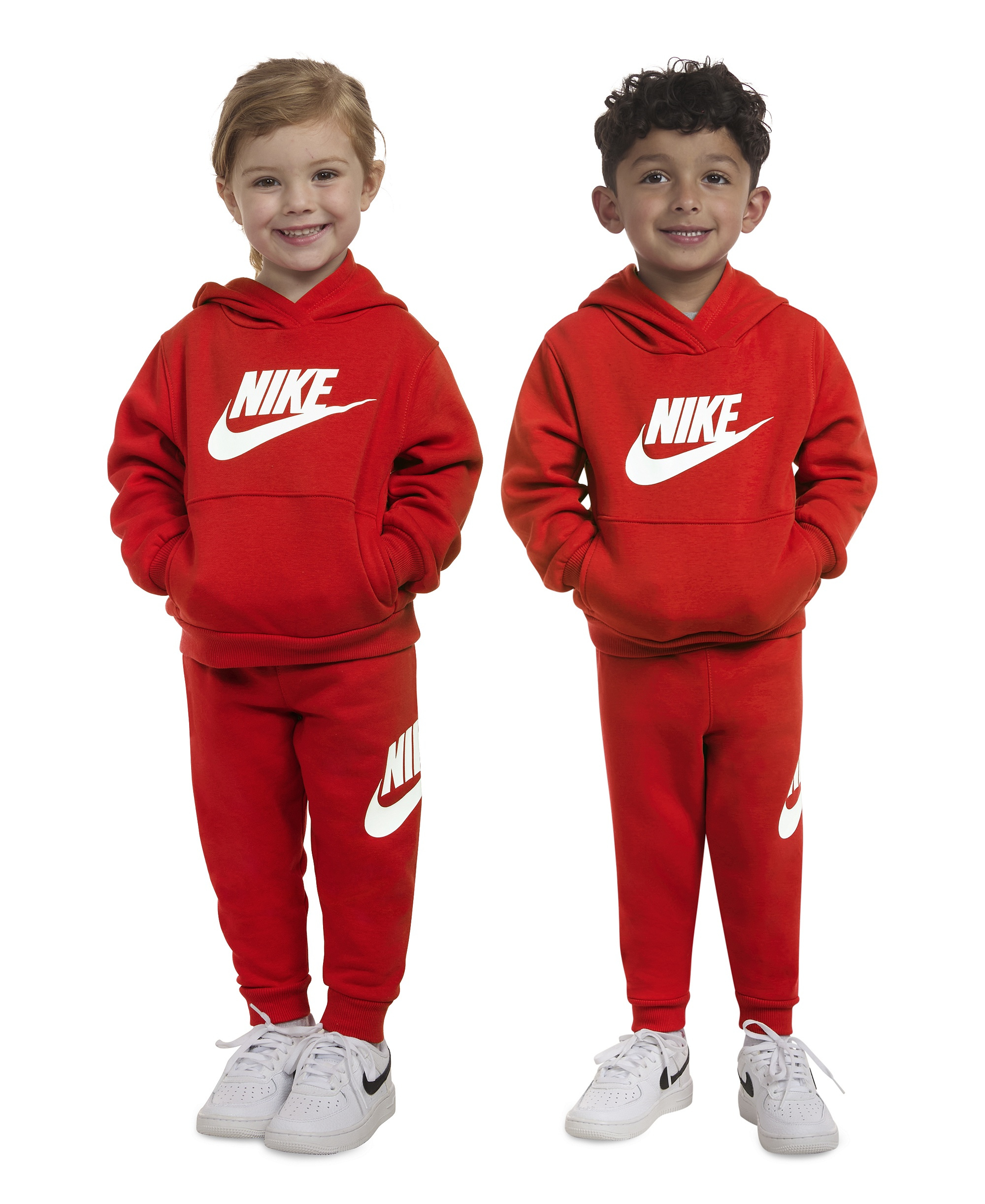 Nike Toddler Boys' and Girls' 2T-4T Club Fleece Long-Sleeve Hoodie and Pants, 2-Piece Set - University Red
