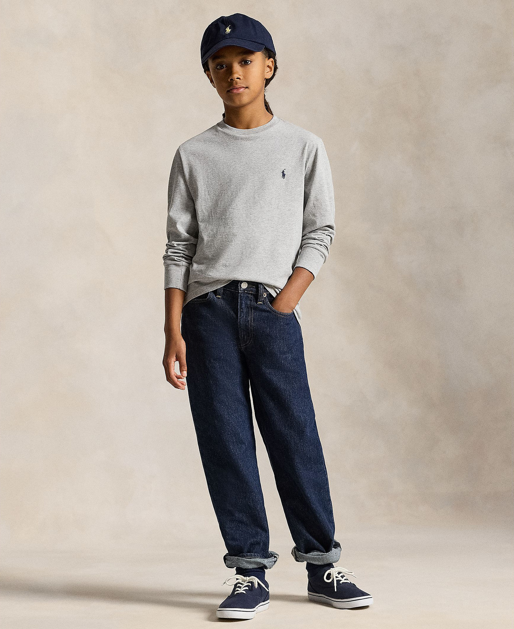 Polo Ralph Lauren Boys' 8-20 Cotton Jersey Long-Sleeve T-shirt - Andover Heather