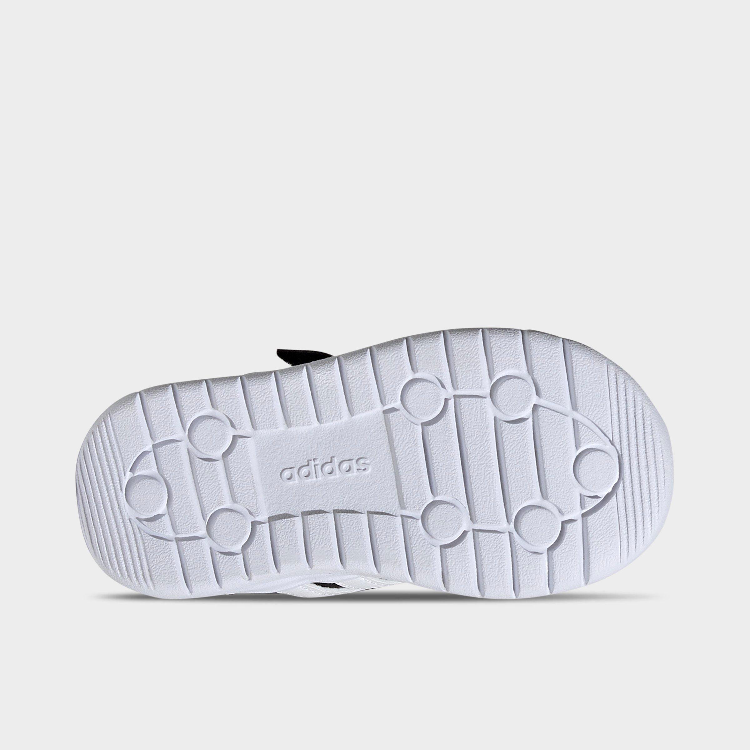 Kids' Toddler adidas Run 70s 2.0 Hook-And-Loop Stretch Lace Casual Shoes - Core Black/Footwear White/Core Black - Bottom view
