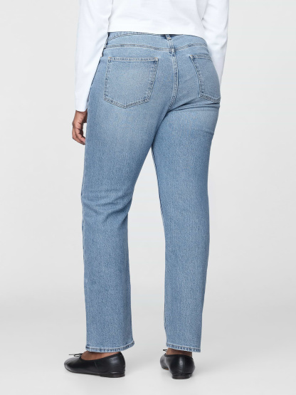 High Rise '90s Slim Straight Jeans - New medium wash