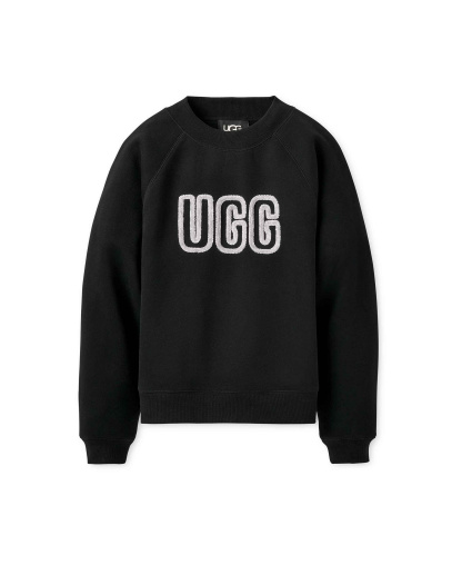 UGG Women's Logo Crewneck Sweatshirt - Black