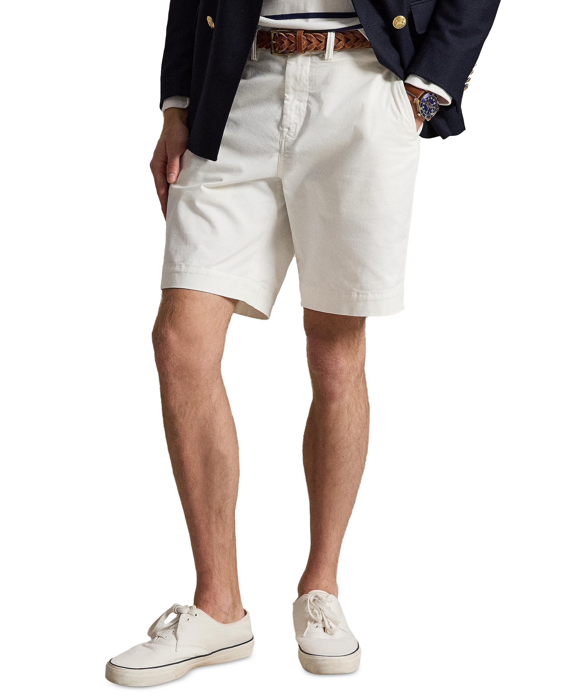 Polo Ralph Lauren Men's Stretch Classic-Fit Chino Shorts, 9" inseam - White