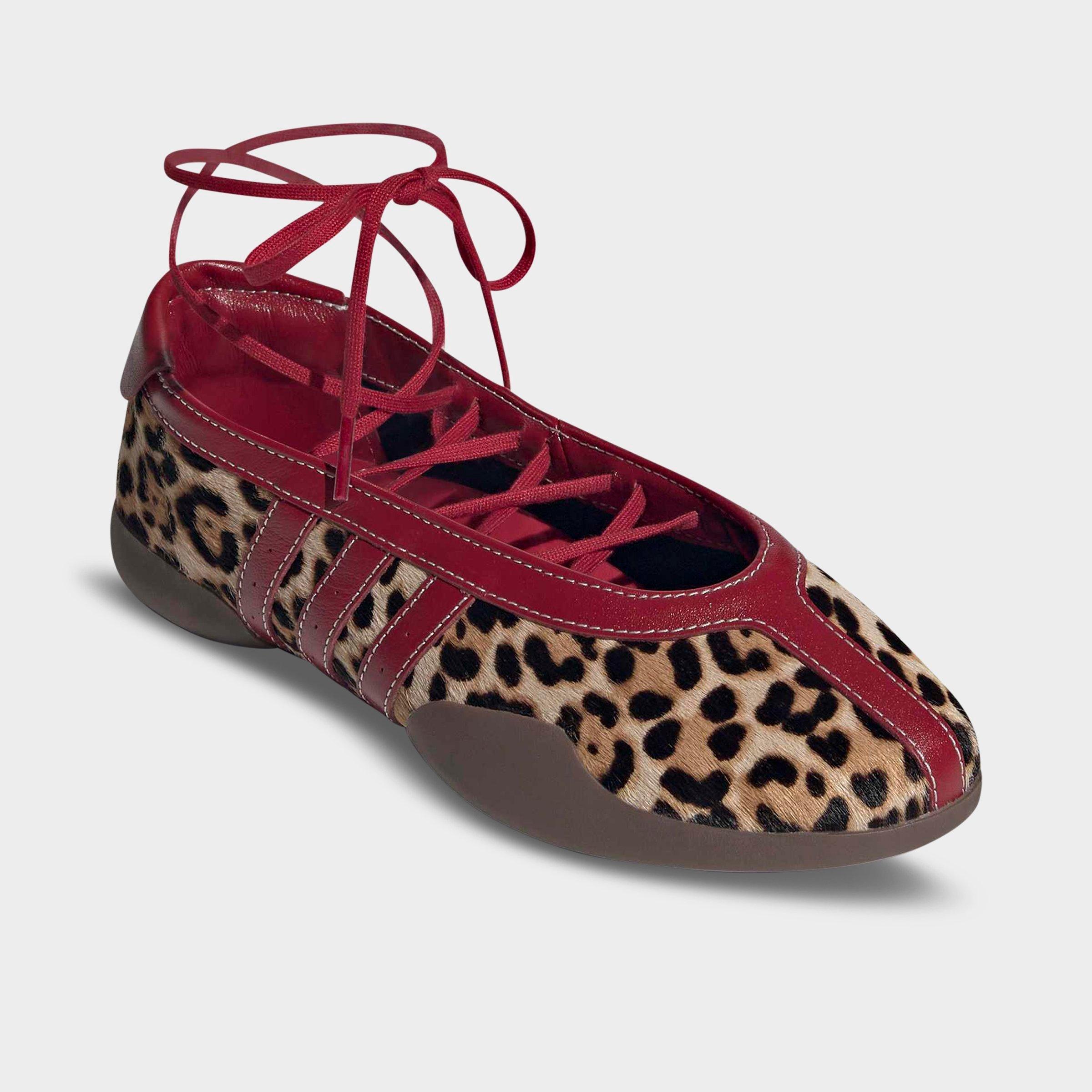 Women's adidas Originals Taekwondo Mei Ballet Casual Shoes - White/Off White/Team Victory Red - Both shoes facing left