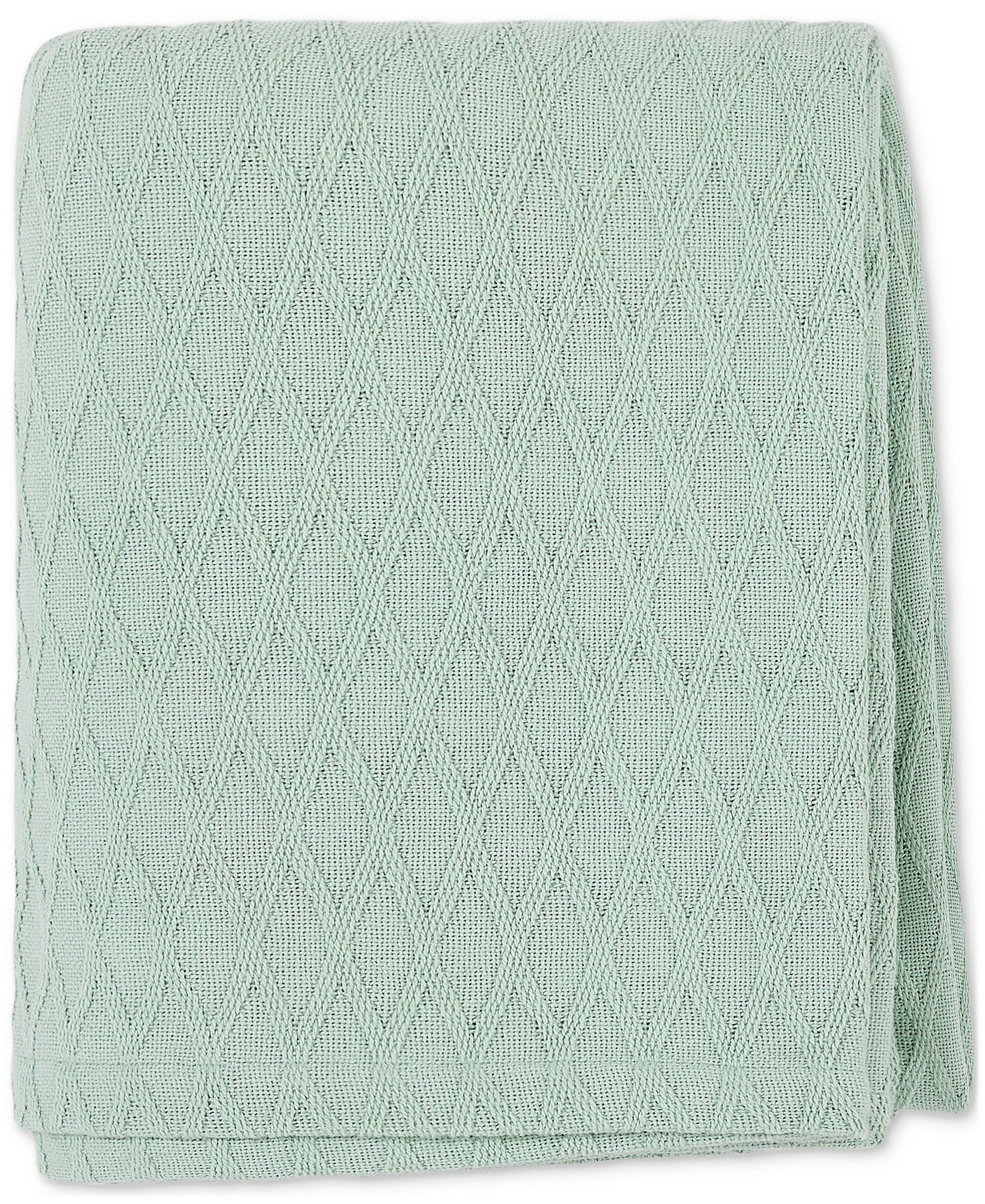 Lauren Ralph Lauren Classic Cotton Blanket, Twin - Subtle Green