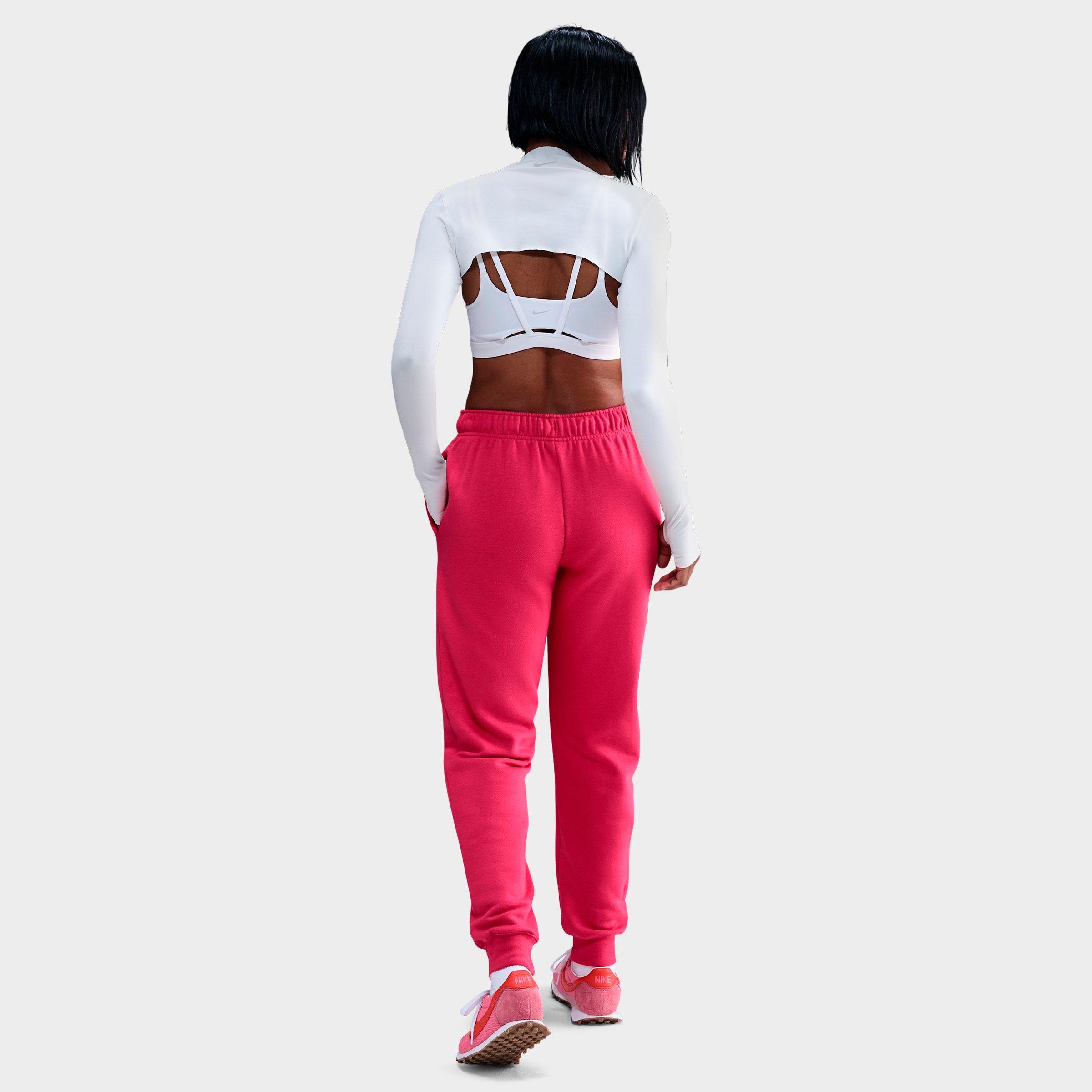 Women's Nithtke Sportswear Club Fleece Mid-Rise Jogger Pants - Rush Pink/White